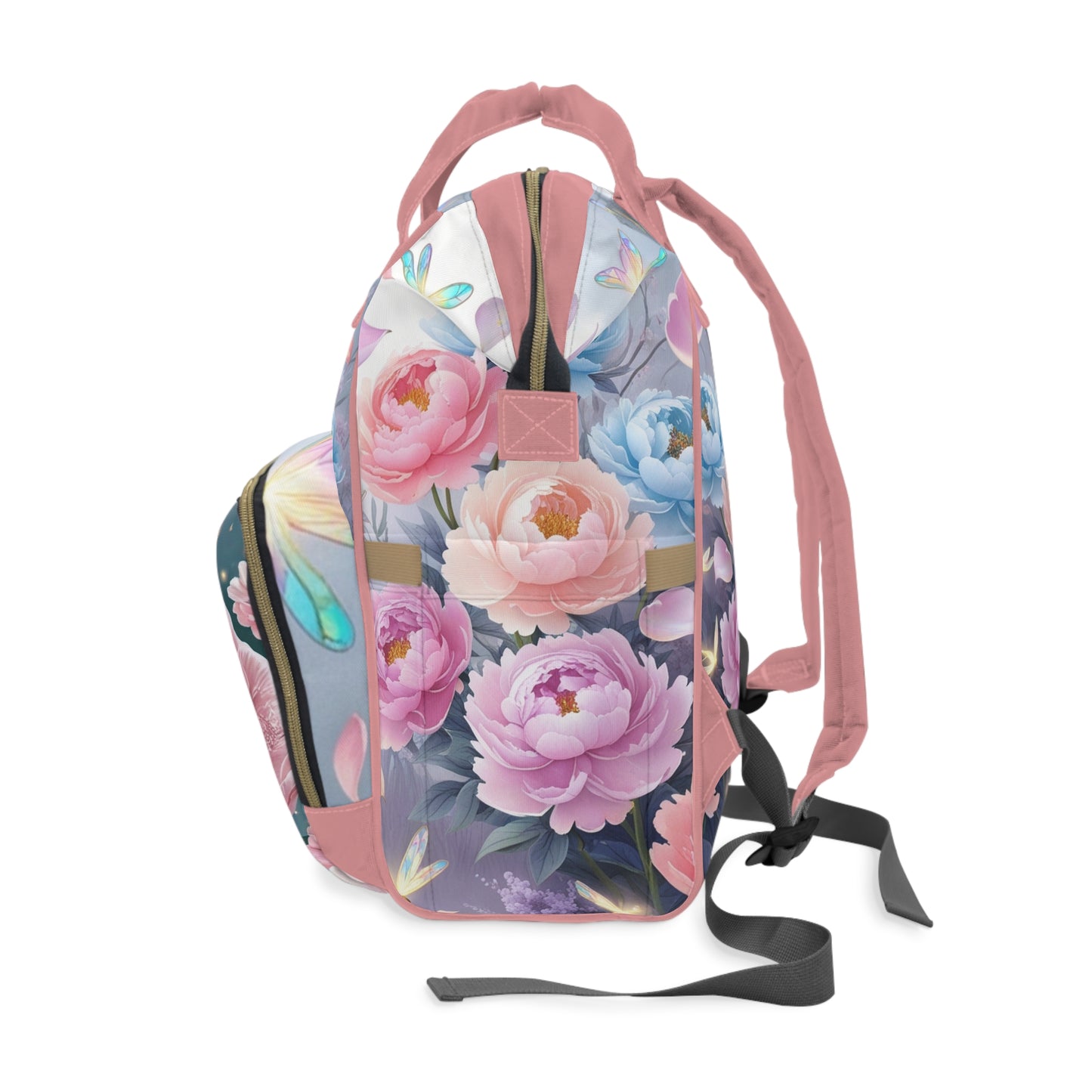 Fleur Peony Dreamer Baby Bag 🌺 Personalized Pink Diaper Bag