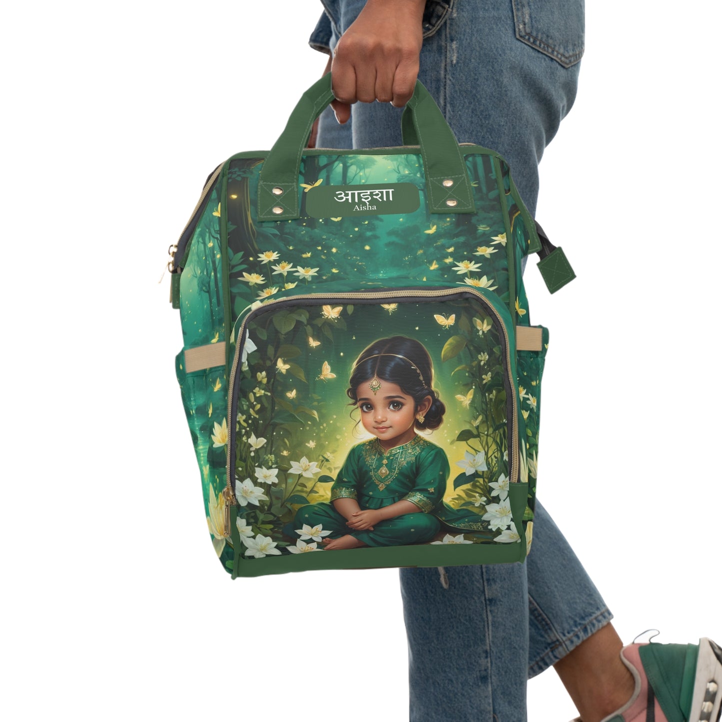 Aisha India Baby Bag – Enchanted Forest Princess, Free Personalization