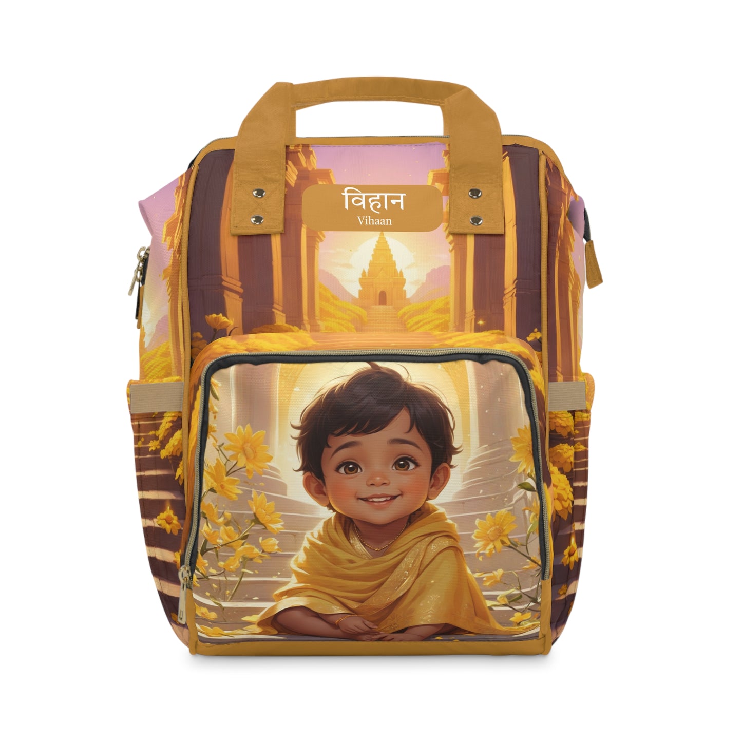 Vihaan India Baby Bag – Personalized Golden Sunrise Design