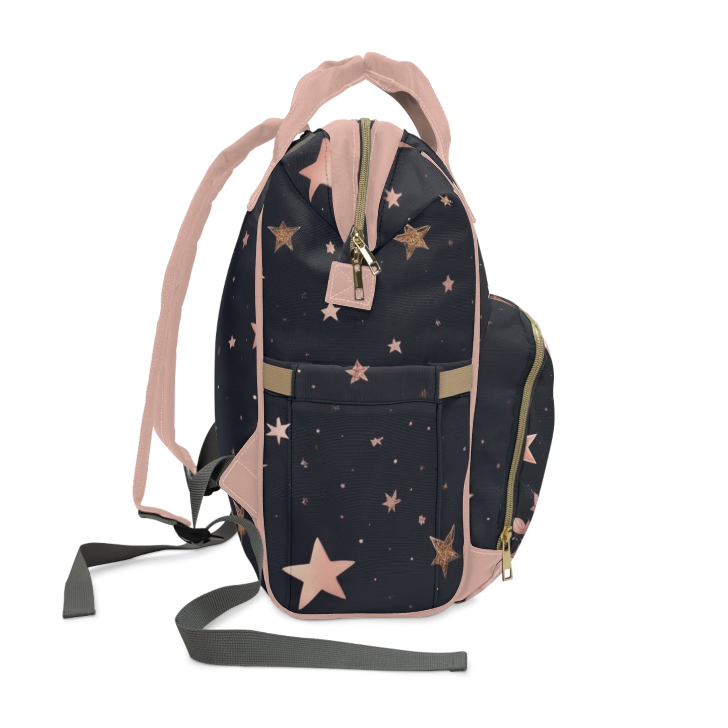 Girls Diaper Bag Personalized Arabic Baby Bag Noor Hayati Light of My Life Crescent Moon and Stars