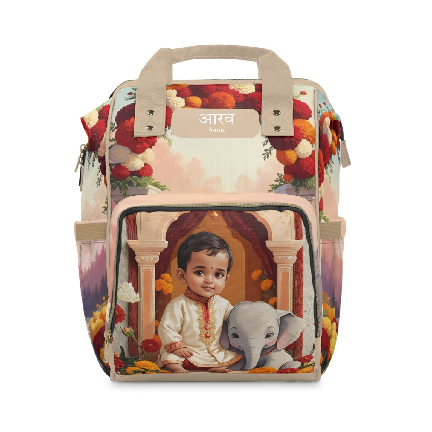 Aarav India Baby Bag – Personalized Elephant & Palace