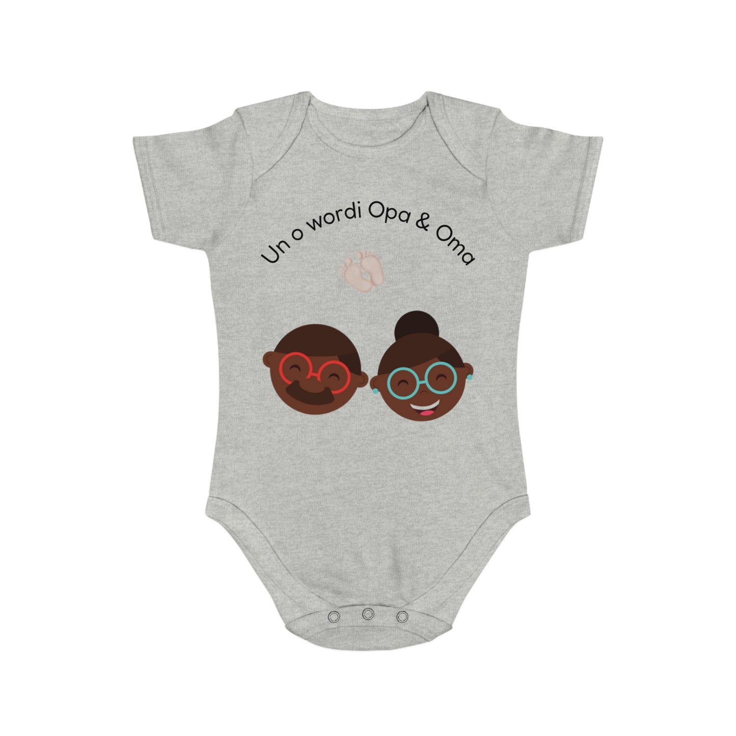 Baby Announcement Bodysuit Un o wordi Opa & Oma