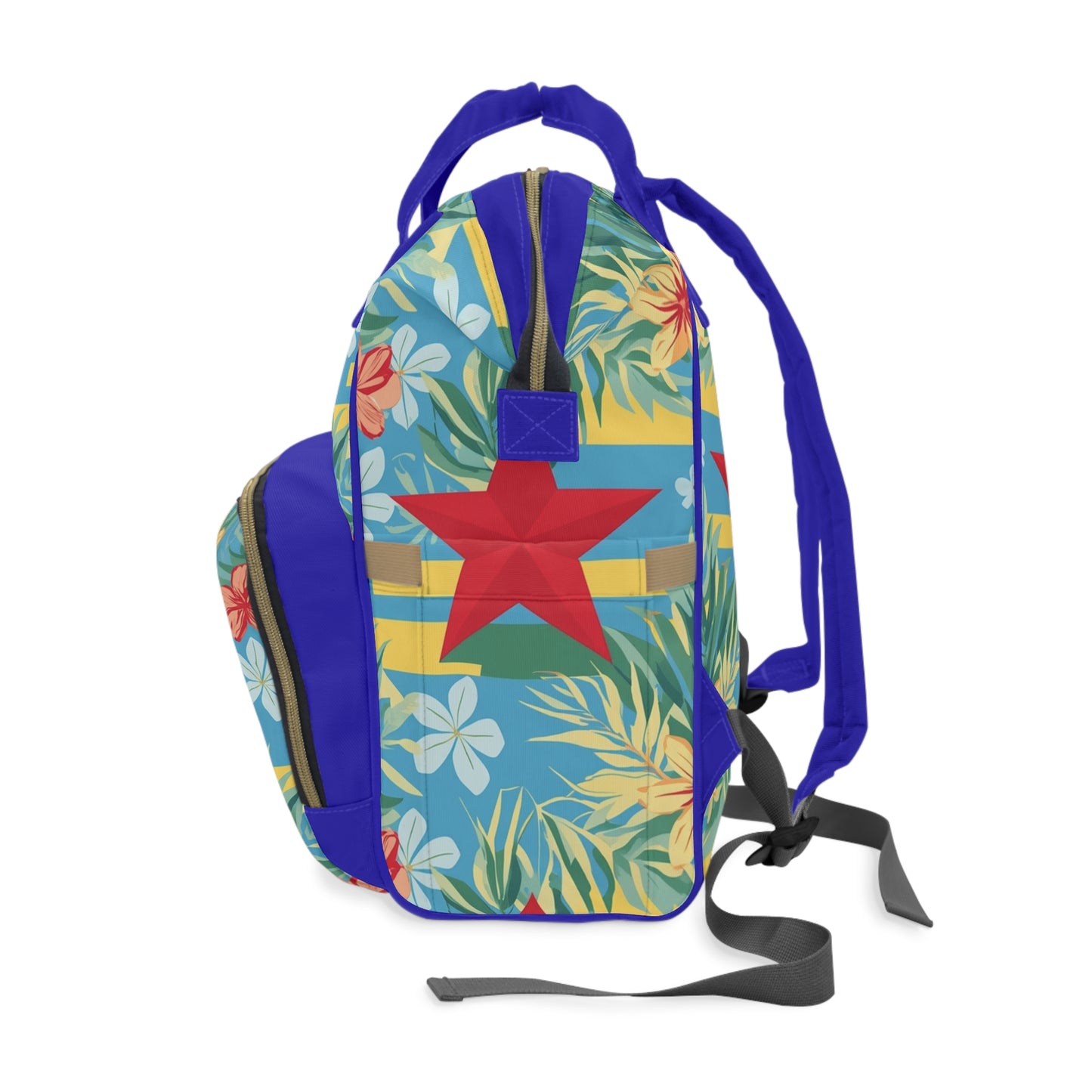 Girls Diaper Bag Personalized Aruba Baby Bag Tropical Flag Waterproof Backpack