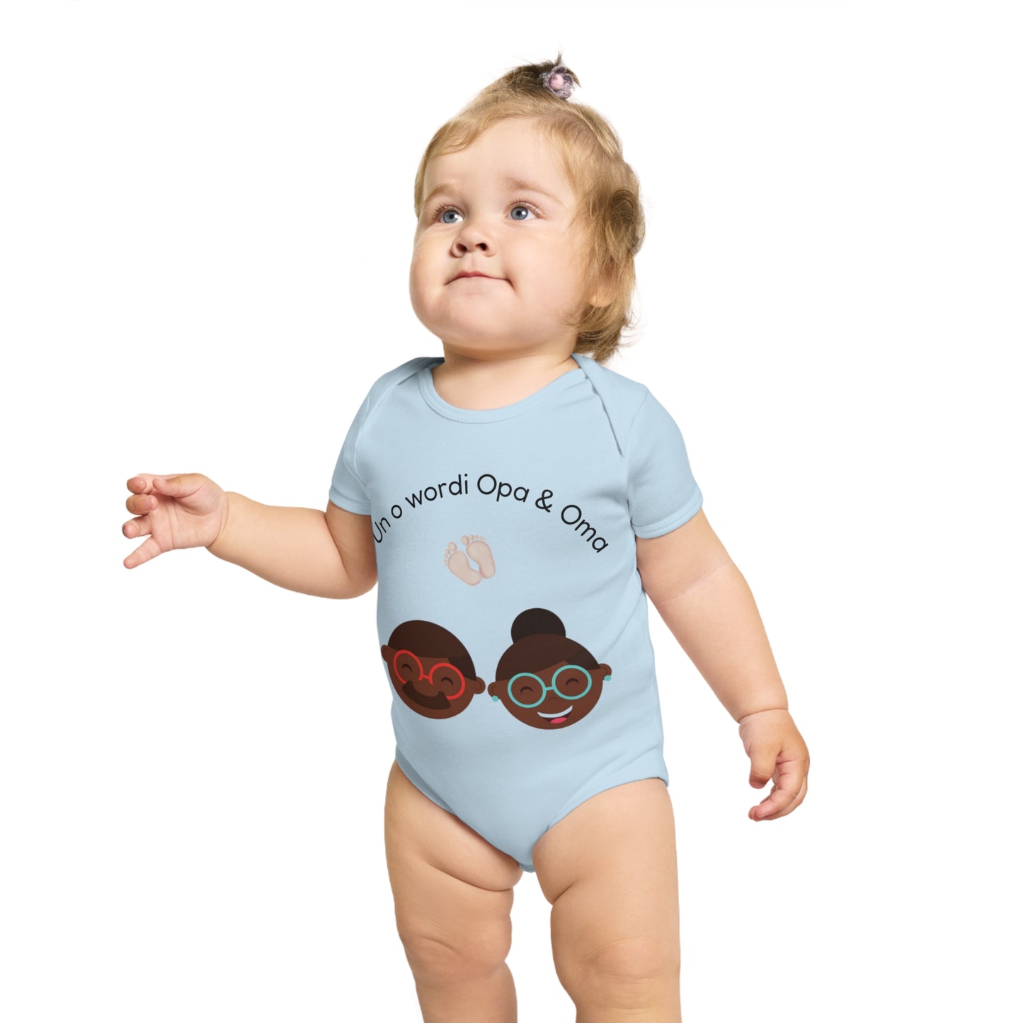 Baby Announcement Bodysuit Un o wordi Opa & Oma