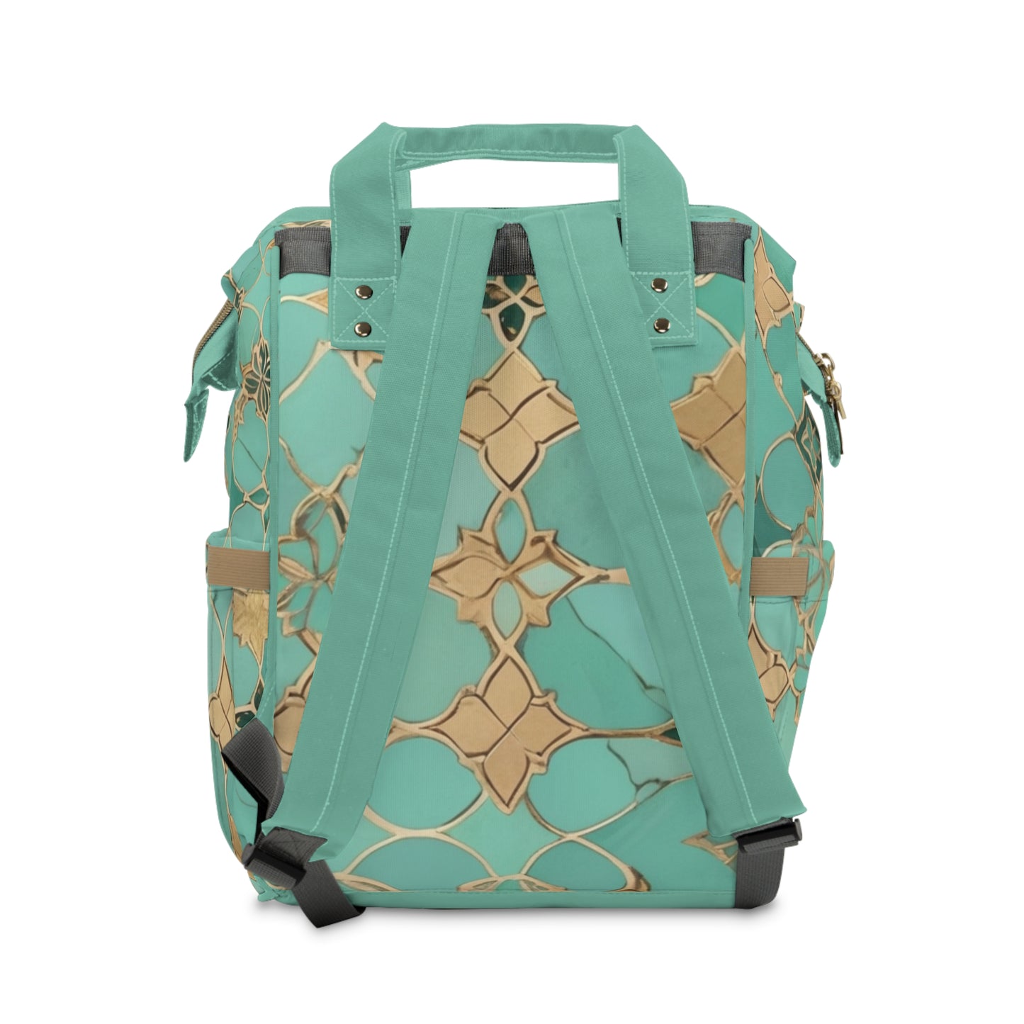 Girls Diaper Bag Personalized Arabic Baby Bag Amira Saghira Little Princess Teal Gold Mosaic