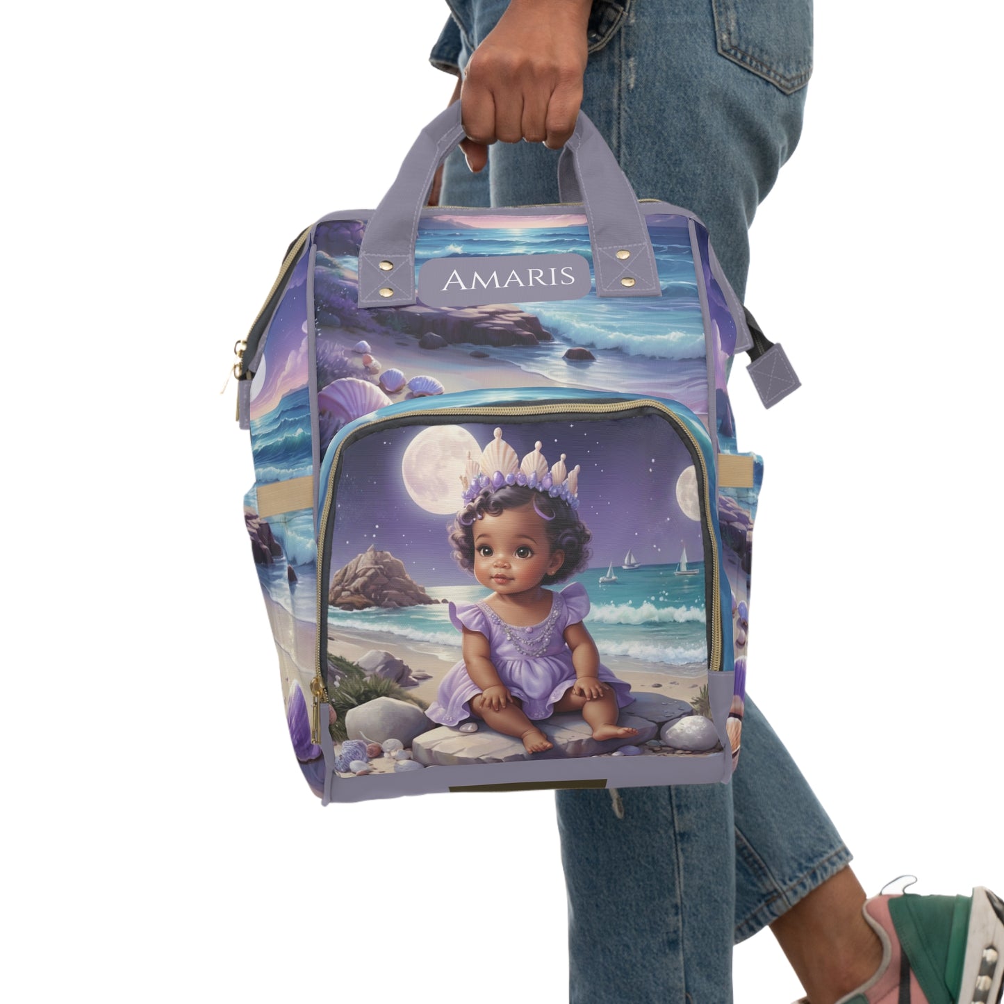 Amaris Aruban Baby Bag – Moonlit Ocean Princess