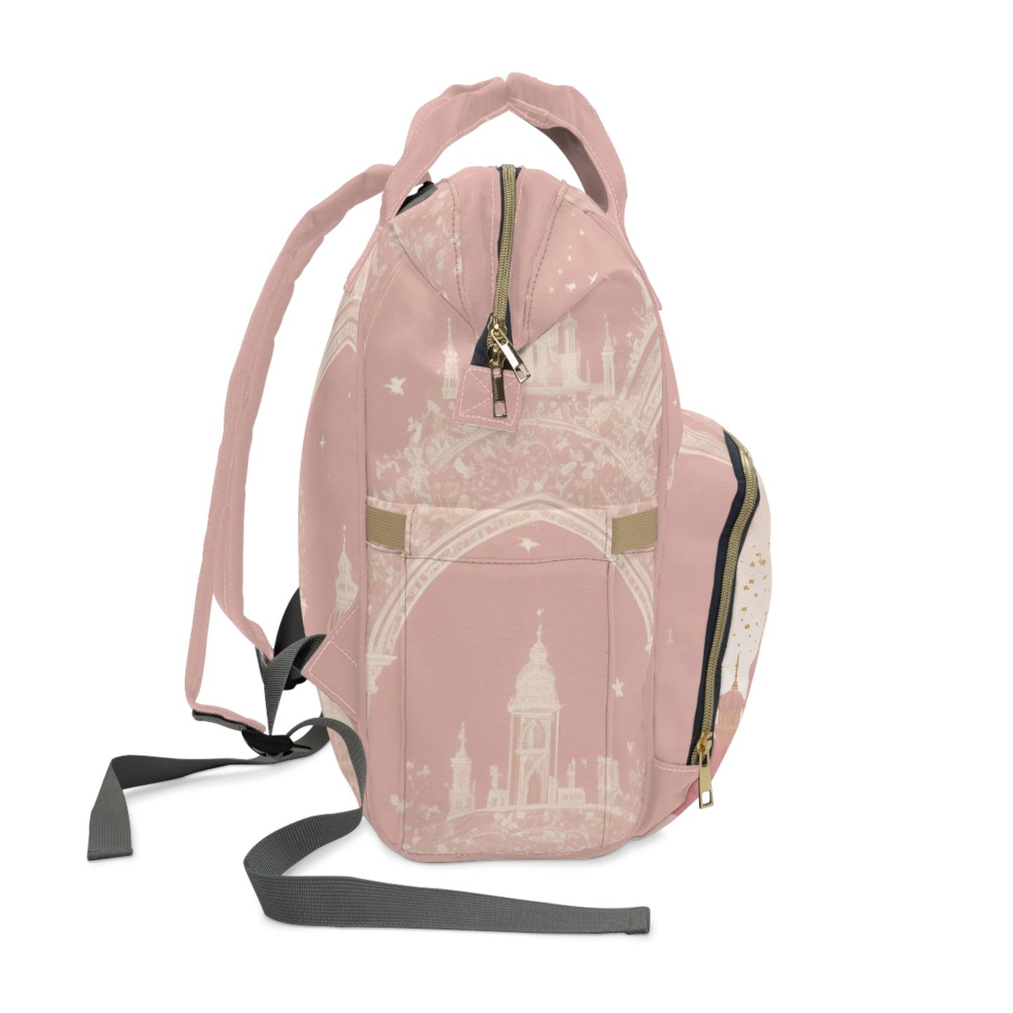 Girls Diaper Bag Personalized Arabic Baby Bag Amira Princess Pink Design