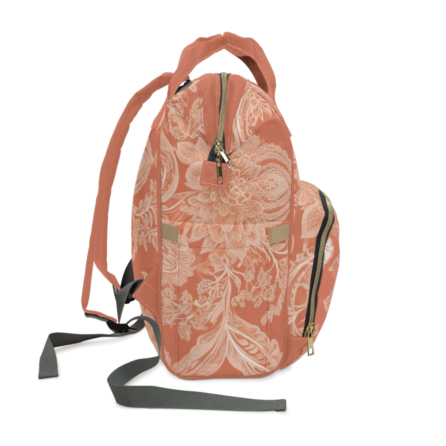 Girls Diaper Bag Personalized Arabic Baby Bag Hayati Floral Design