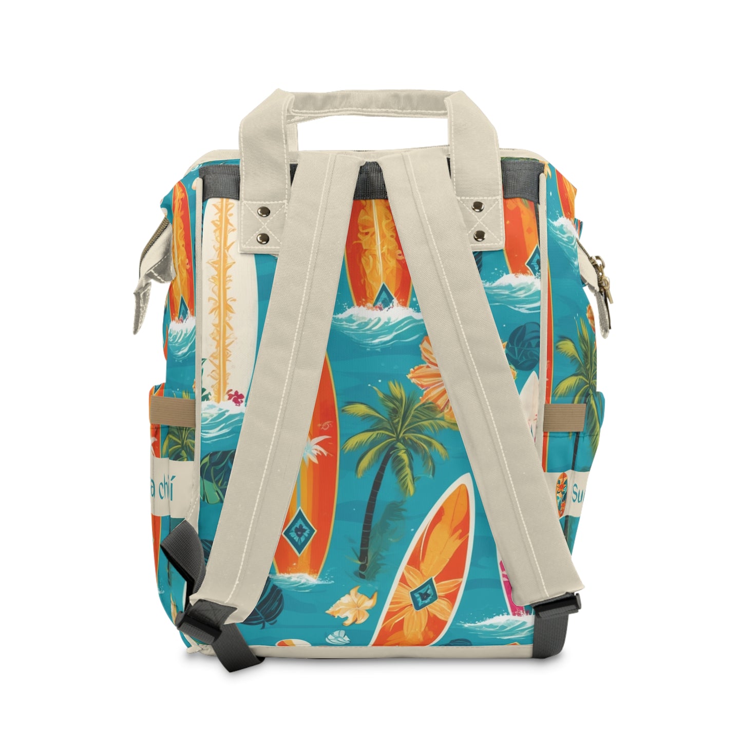 Boys Diaper Bag Personalized Aruba Baby Bag Surfboards Tropical Beach Waterproof Backpack