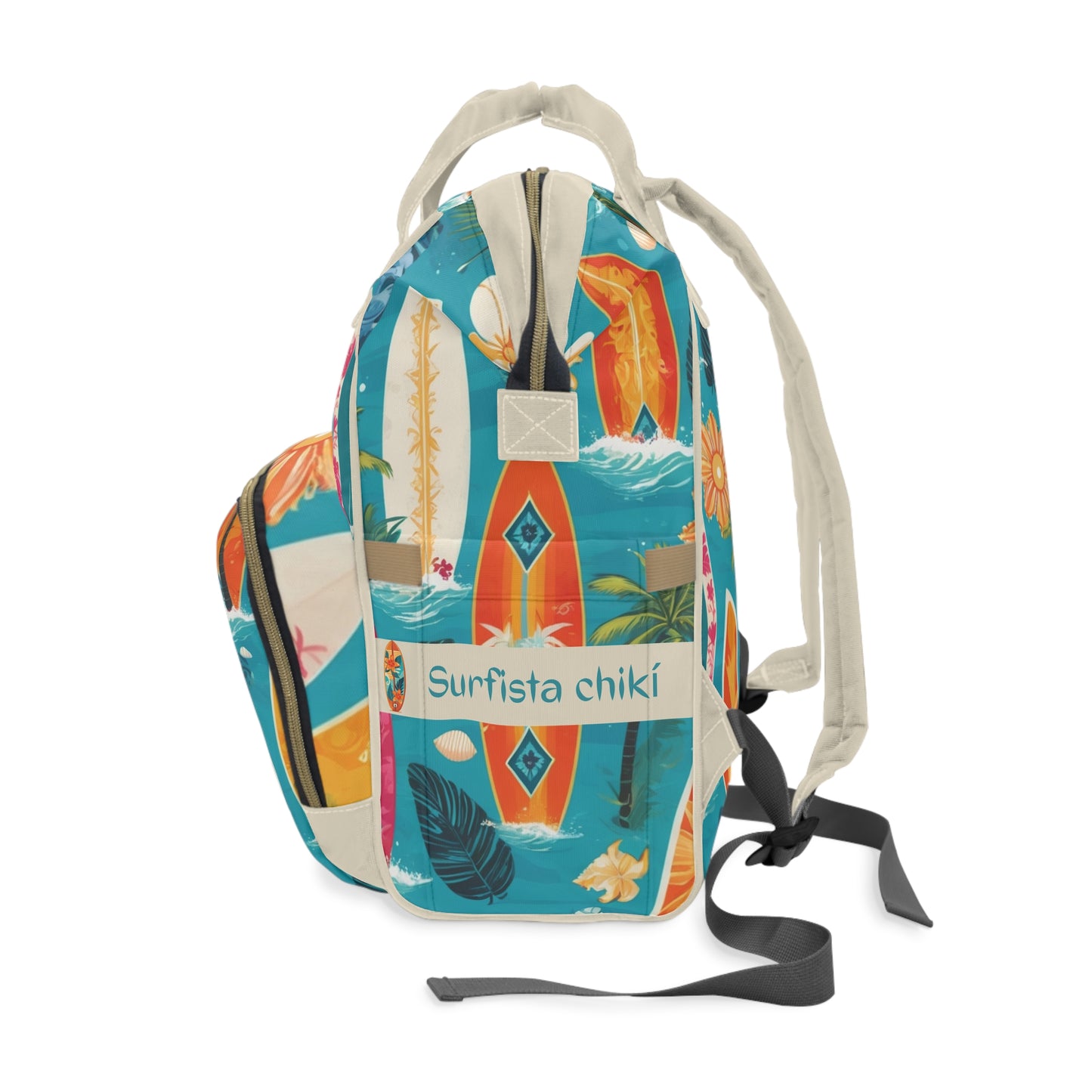 Boys Diaper Bag Personalized Aruba Baby Bag Surfboards Tropical Beach Waterproof Backpack