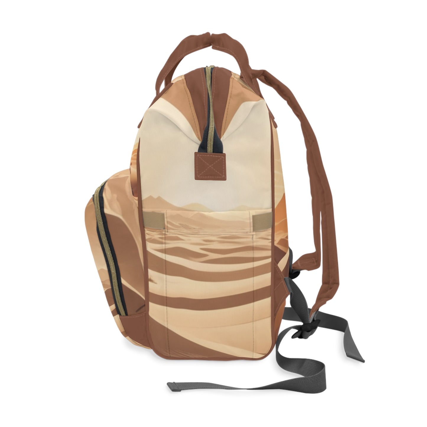 Boys Diaper Bag Personalized Arabic Baby Bag Roh Qalbi My Heart Desert Sunrise Design