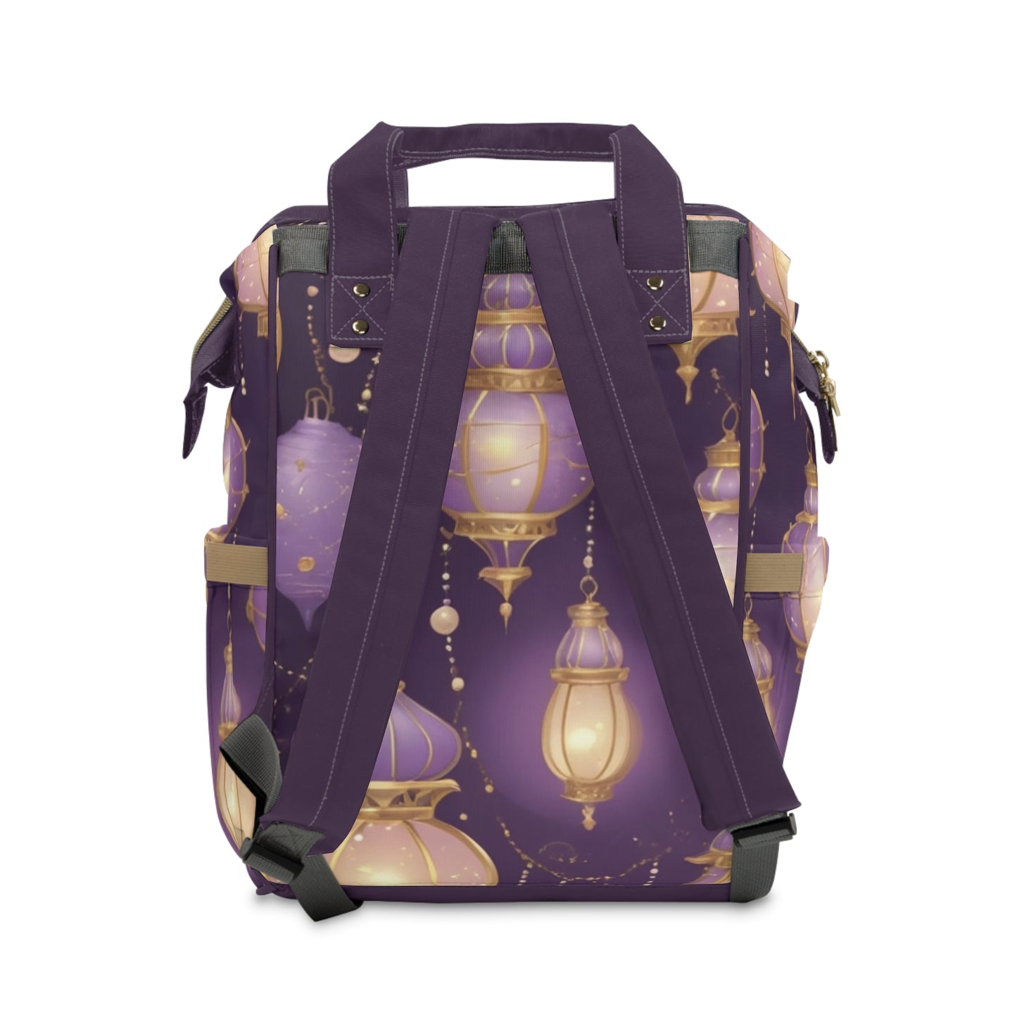 Girls Diaper Bag "Noor Qalbi" Light of My Heart Personalized Arabic Diaper Backpack