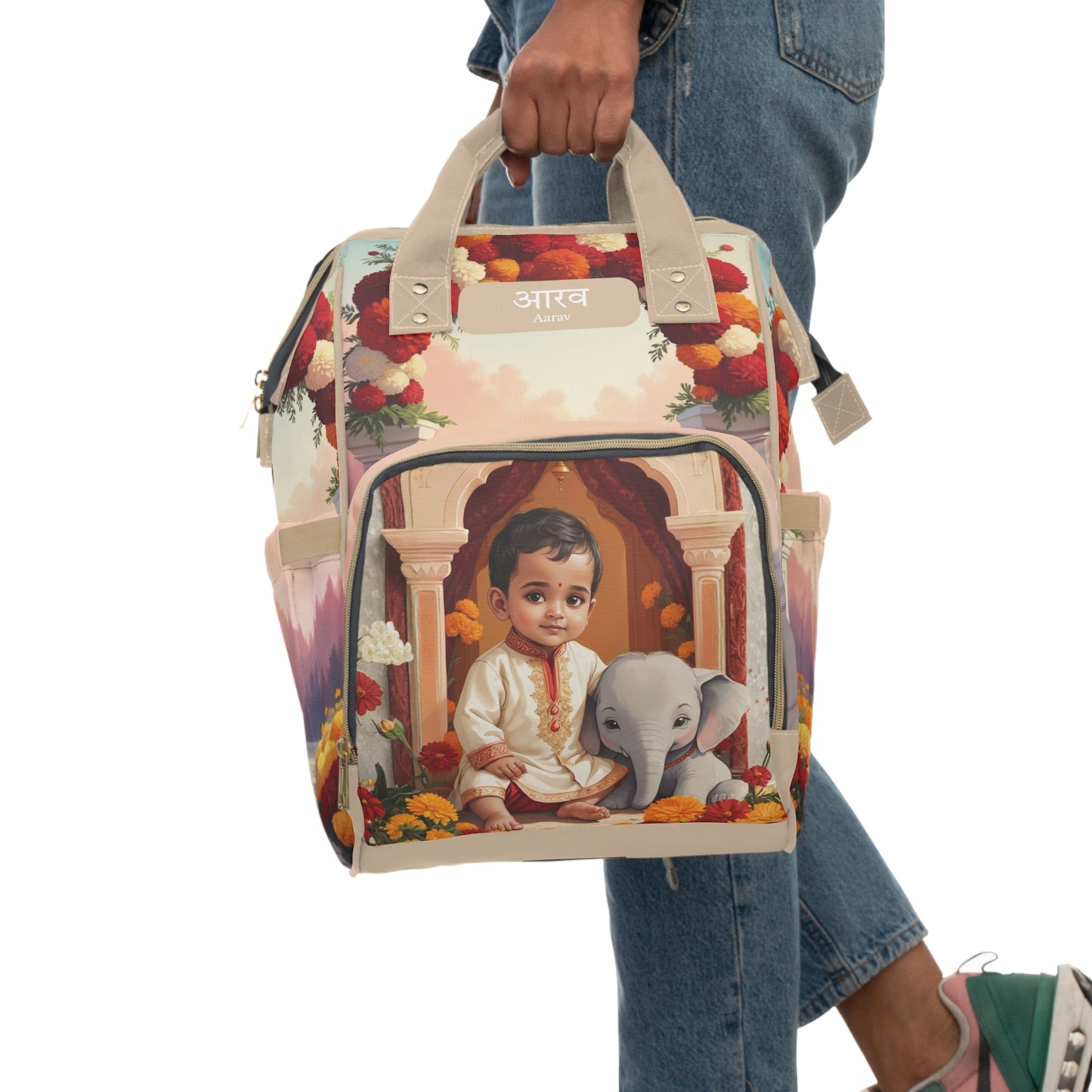 Aarav India Baby Bag – Personalized Elephant & Palace