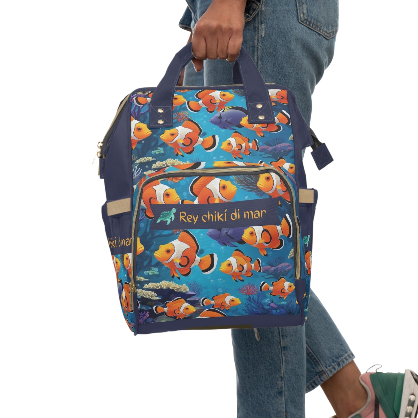 Boys Diaper Bag Personalized Aruba Baby Bag Clownfish Ocean Reef Waterproof Backpack