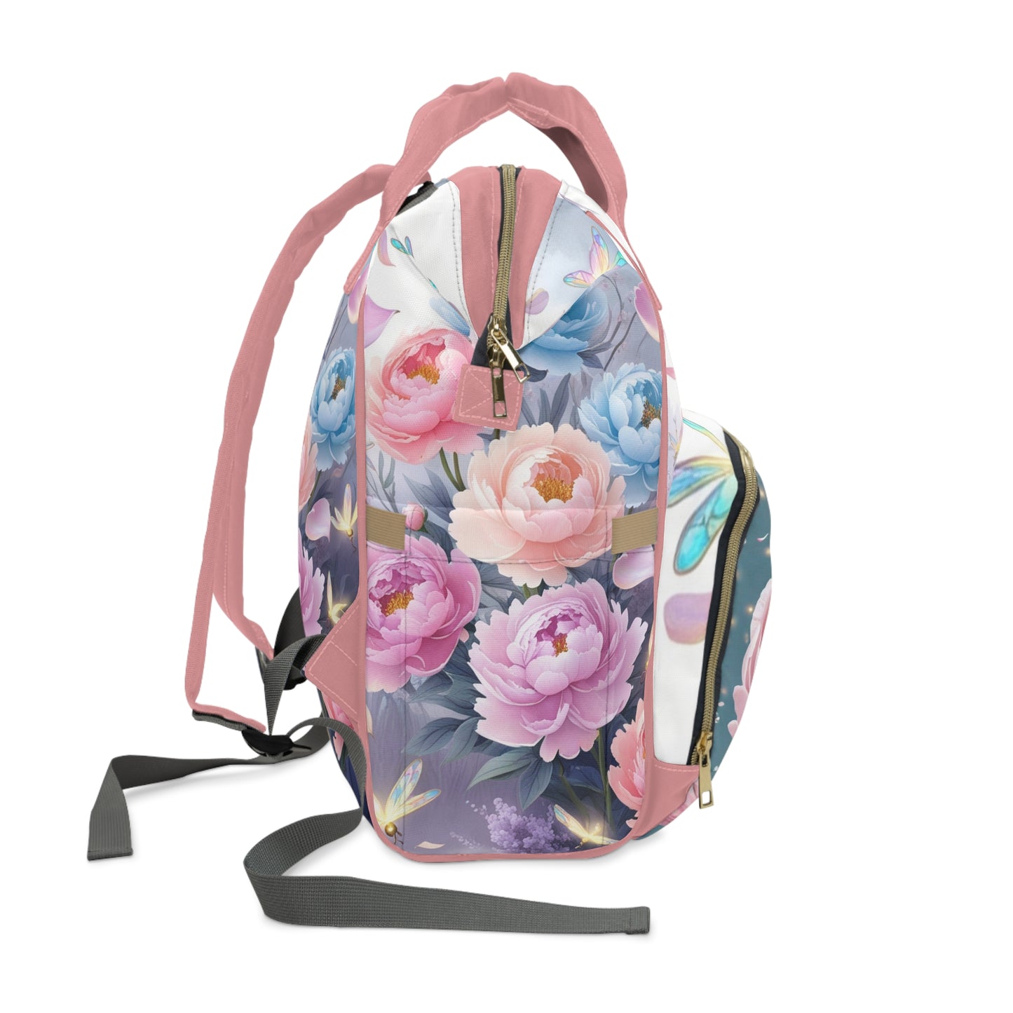 Fleur Peony Dreamer Baby Bag 🌺 Personalized Pink Diaper Bag