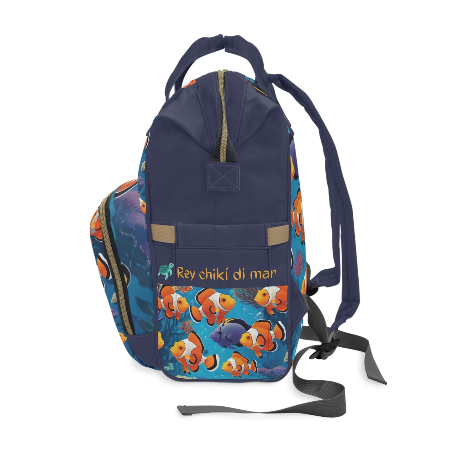 Boys Diaper Bag Personalized Aruba Baby Bag Clownfish Ocean Reef Waterproof Backpack