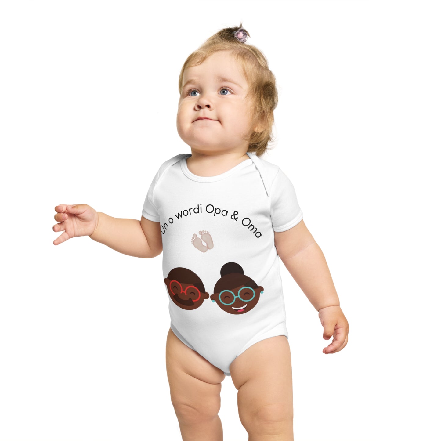 Baby Announcement Bodysuit Un o wordi Opa & Oma