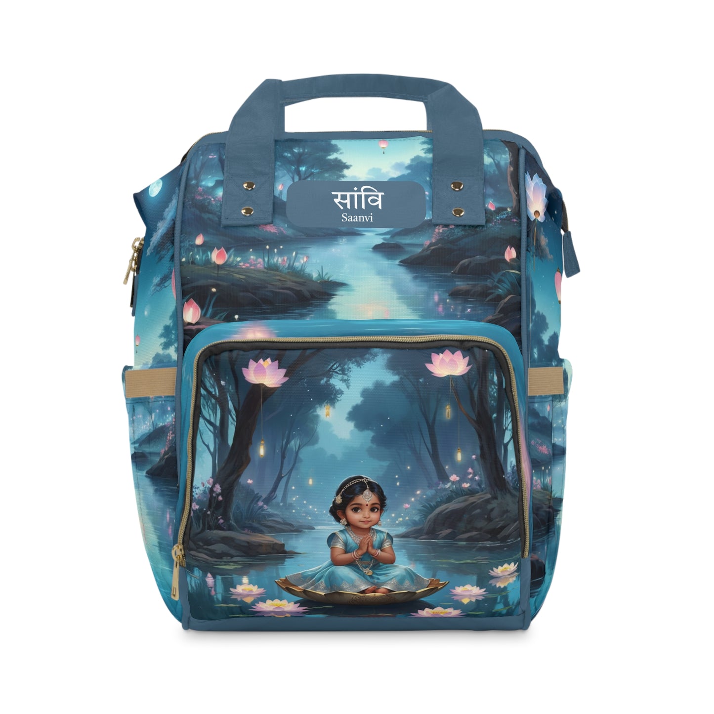 Saanvi India Baby Bag – Lotus River Fairytale, Free Personalization