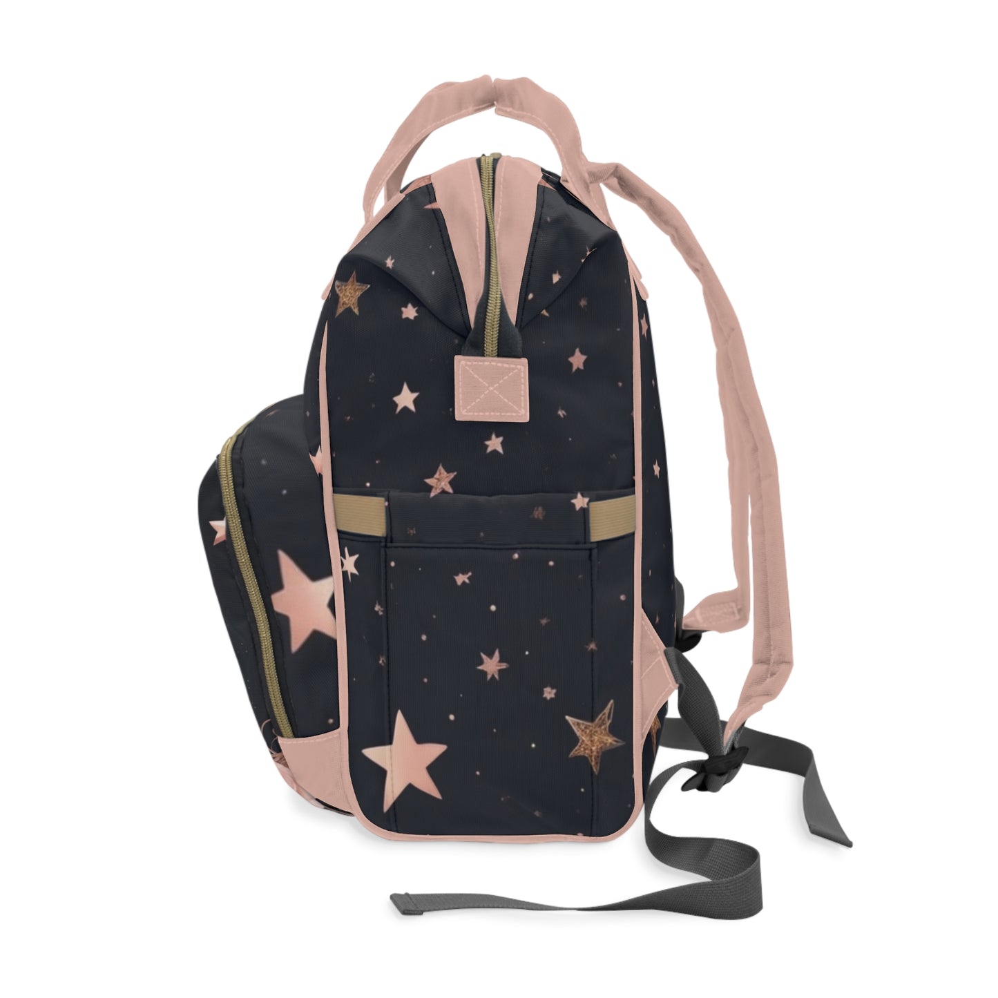 Girls Diaper Bag Personalized Arabic Baby Bag Noor Hayati Light of My Life Crescent Moon and Stars