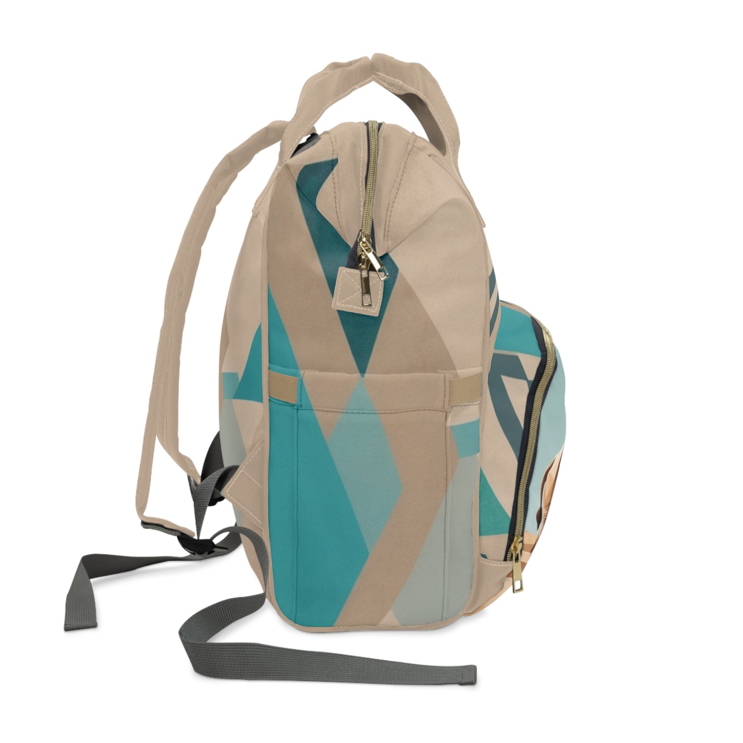 Boys Diaper Bag Personalized Arabic Baby Bag Ya Batal My Hero Teal and Sand Desig