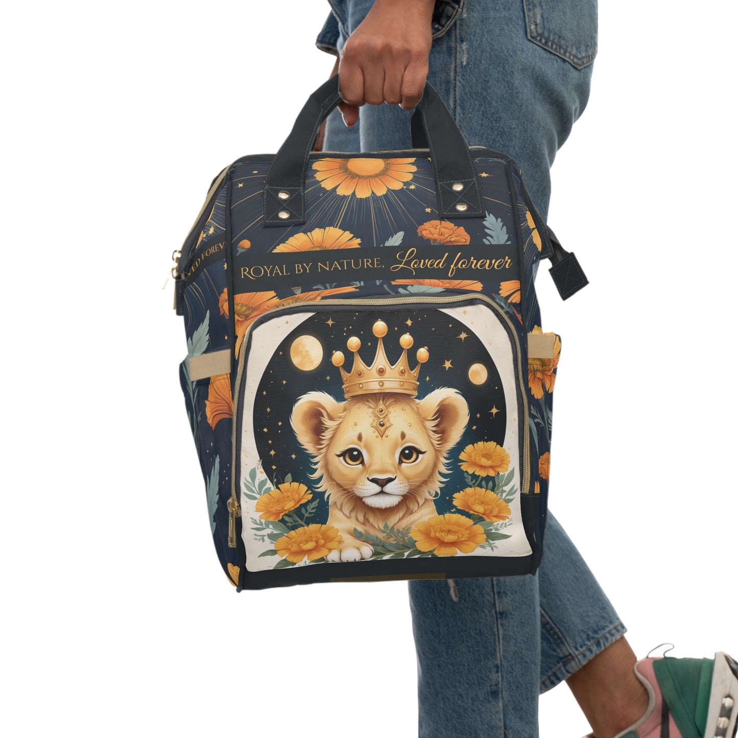 Boys Diaper Bag Personalized Zodiac Baby Bag Lion Theme Waterproof Backpack
