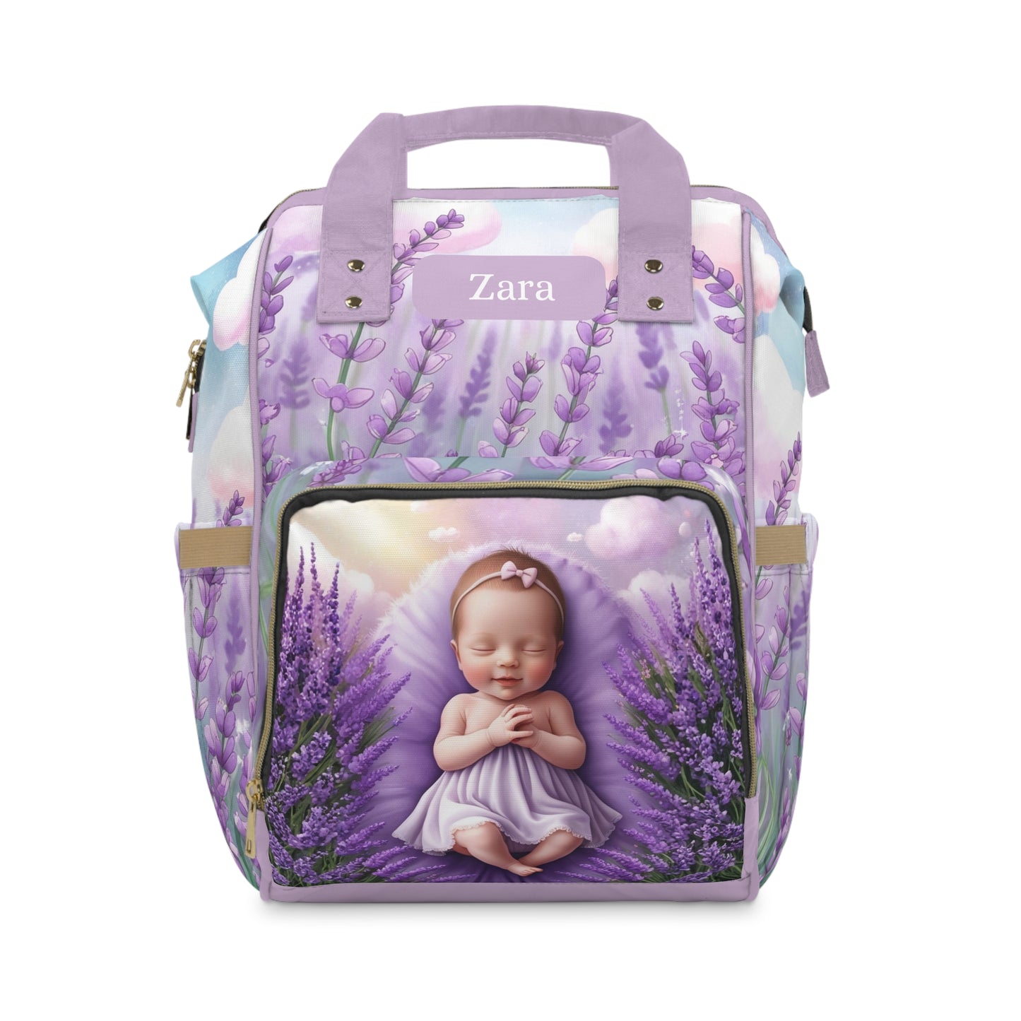 Zara Lavender Dreamer Baby Bag π Personalized Purple Diaper Bag