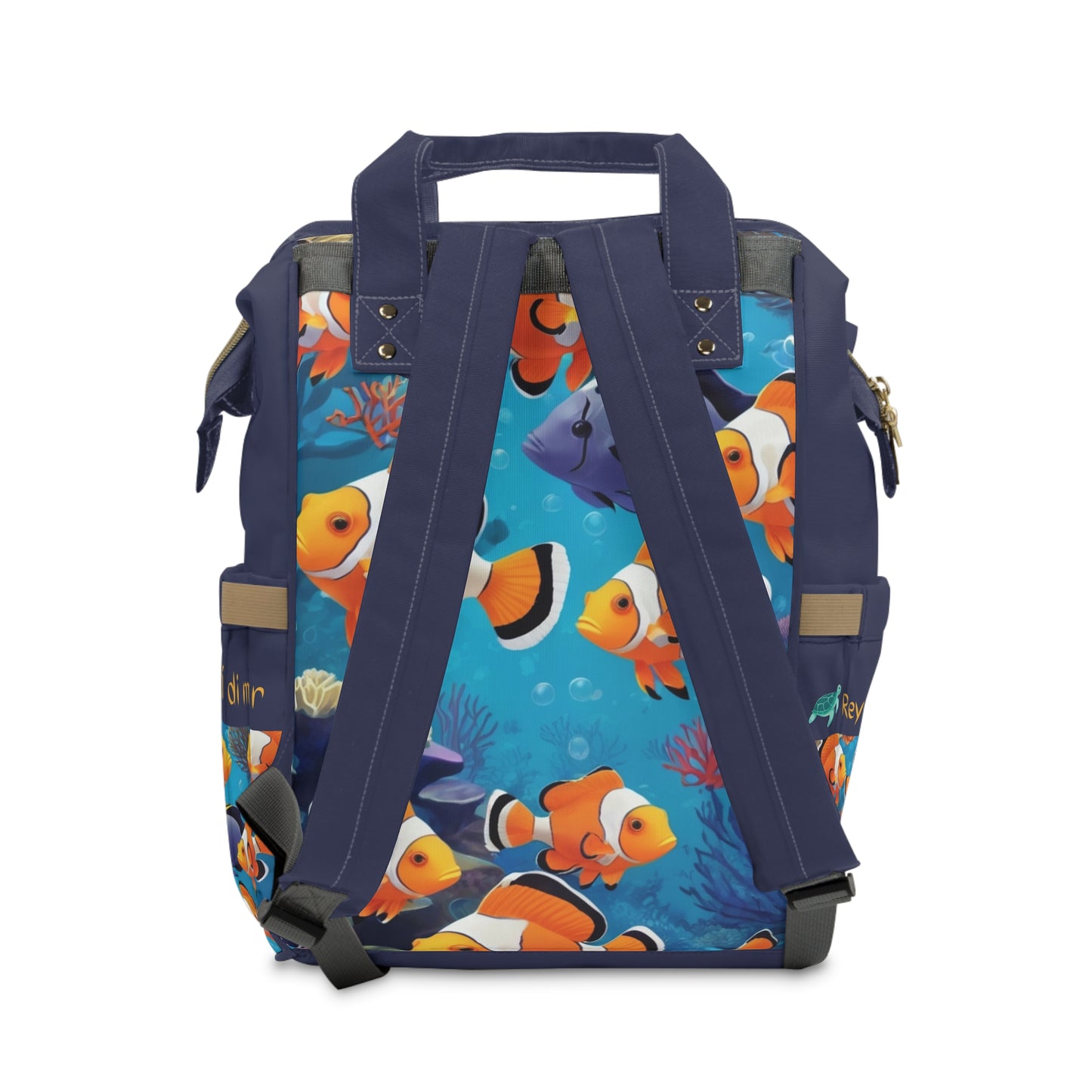 Boys Diaper Bag Personalized Aruba Baby Bag Clownfish Ocean Reef Waterproof Backpack
