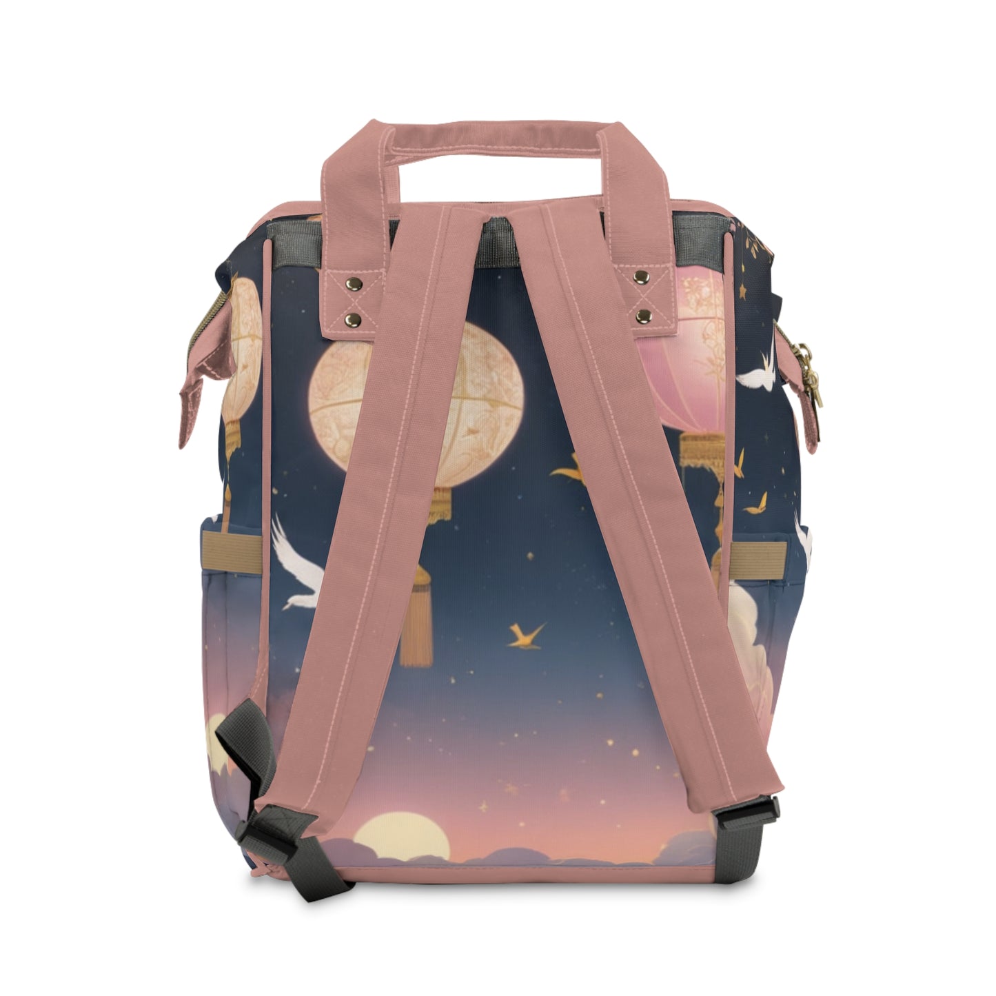 Girls Diaper Bag Personalized Farsi Baby Bag Moon Cradle Floating Lanterns Quote My Lov