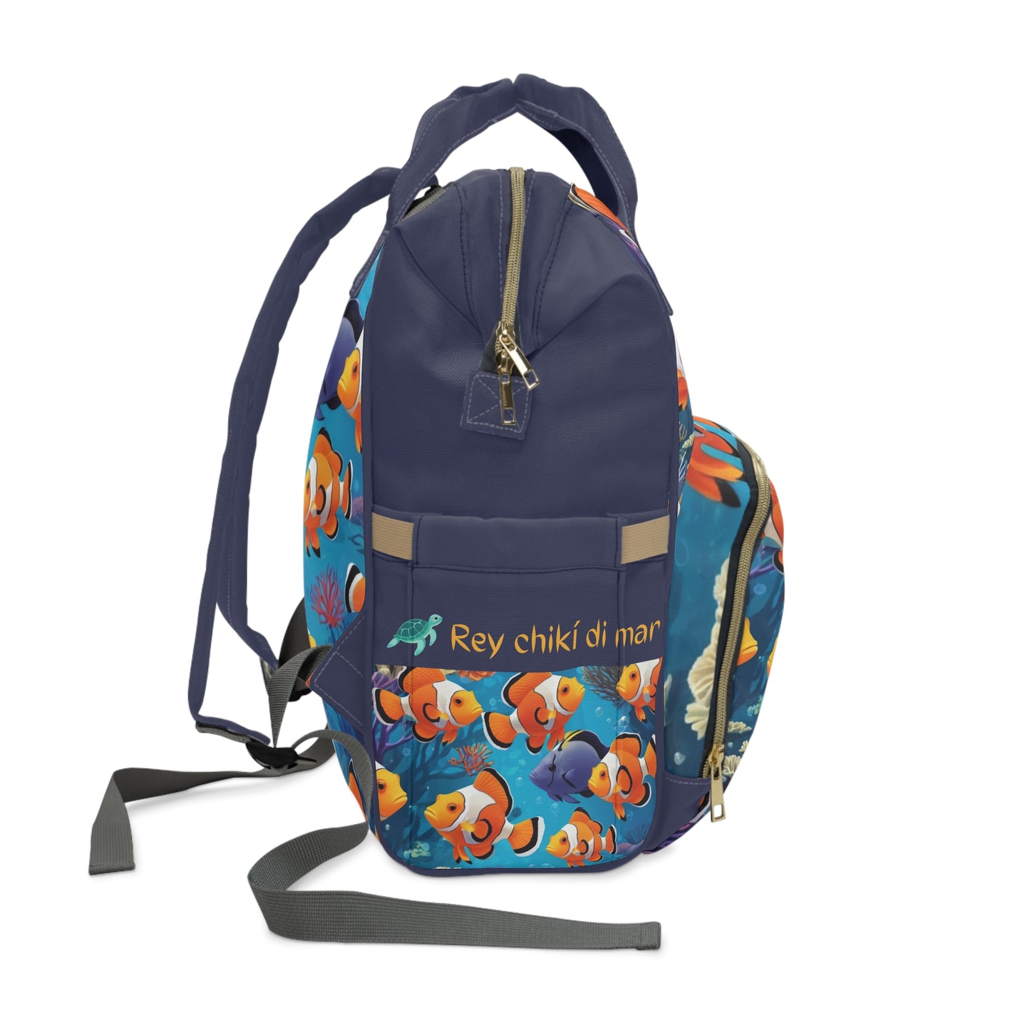 Boys Diaper Bag Personalized Aruba Baby Bag Clownfish Ocean Reef Waterproof Backpack
