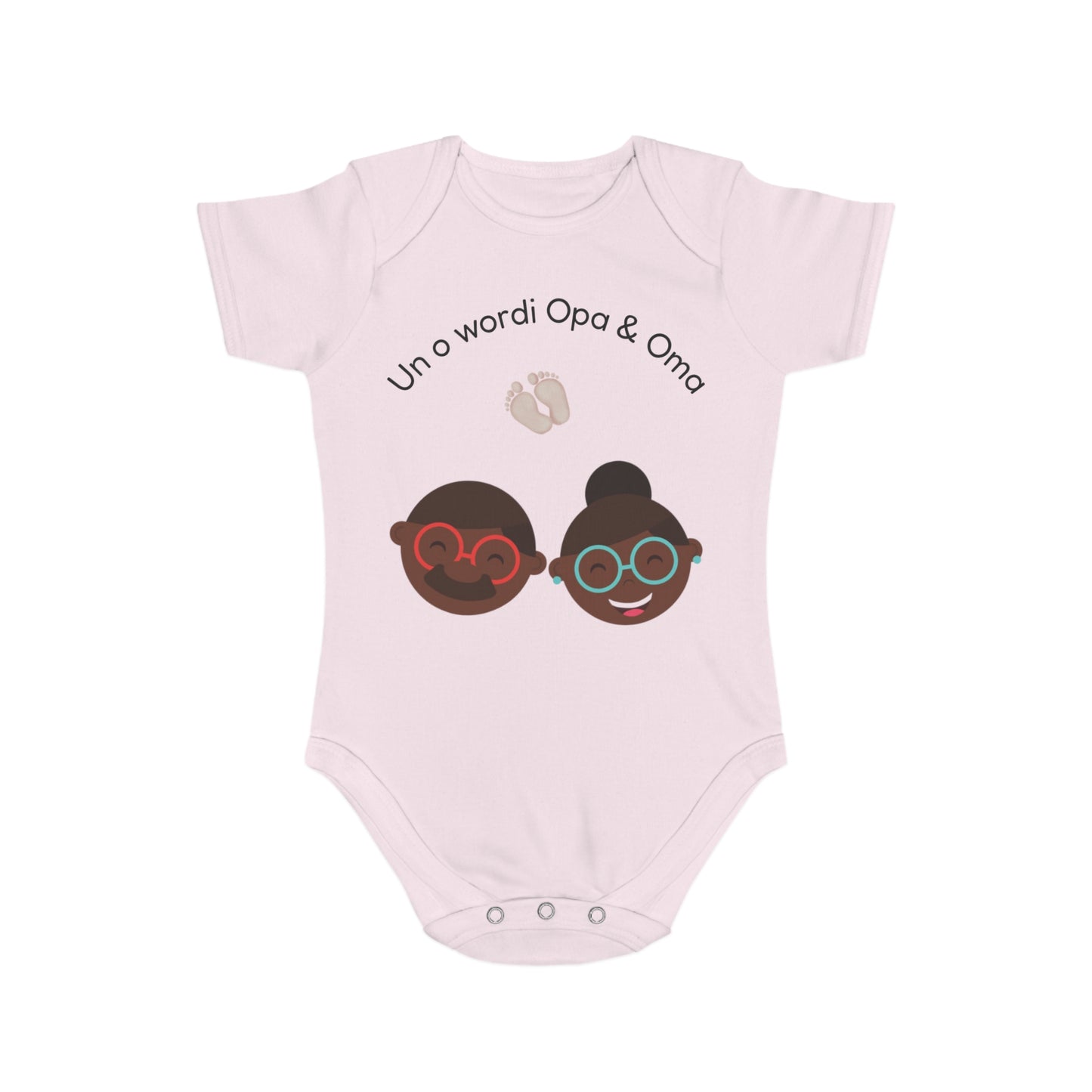 Baby Announcement Bodysuit Un o wordi Opa & Oma