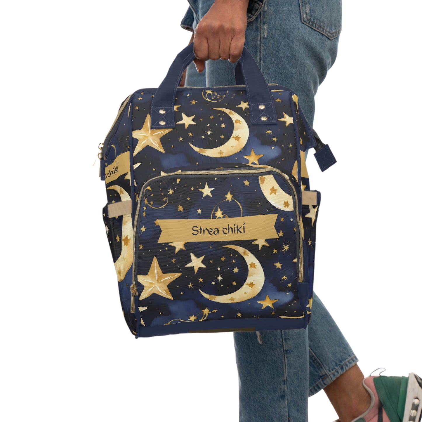 Boys Diaper Bag Personalized Aruba Baby Bag Moon and Stars Night Sky Waterproof Backpack