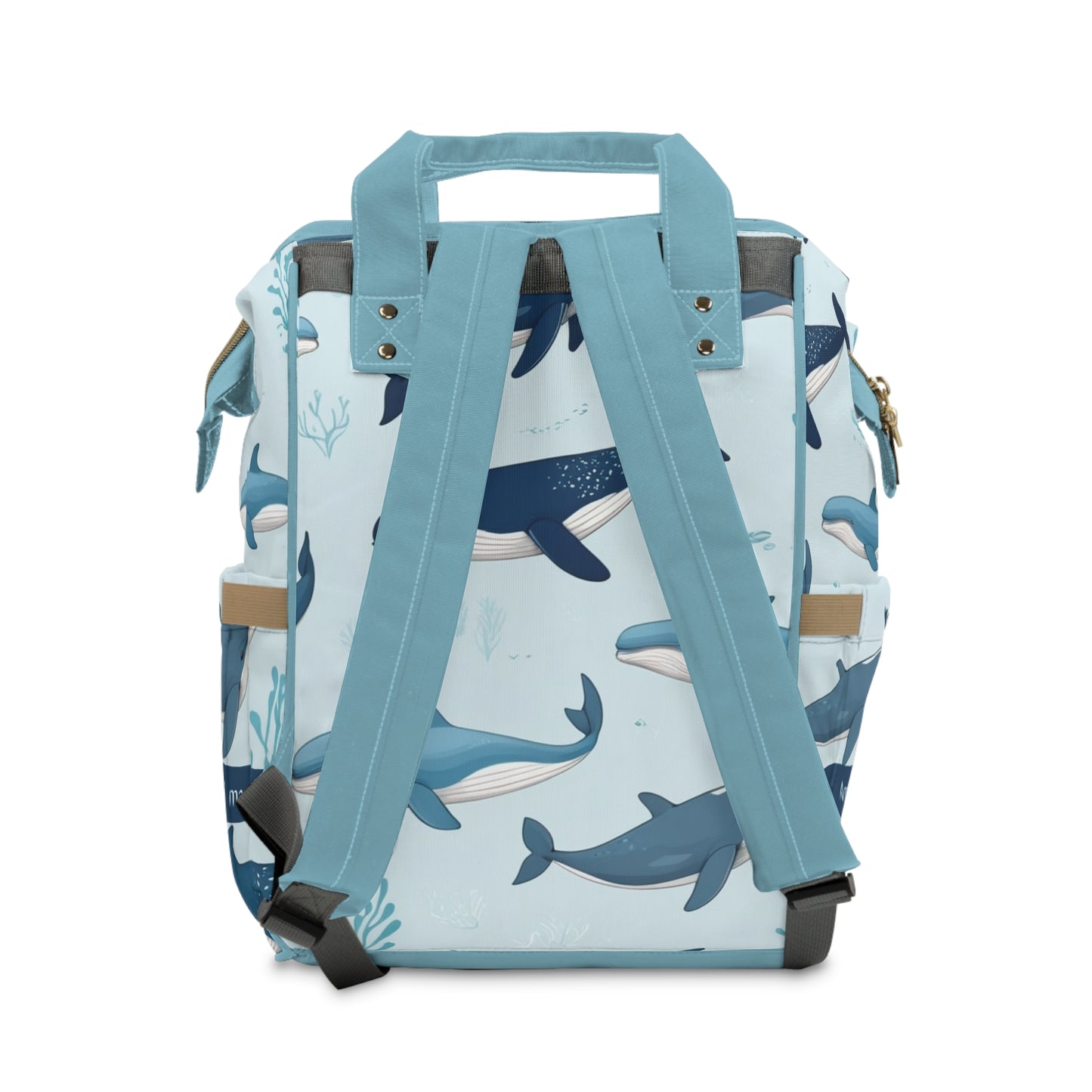 Boys Diaper Bag Personalized Aruba Baby Bag Whale Ocean Friends Waterproof Backpack