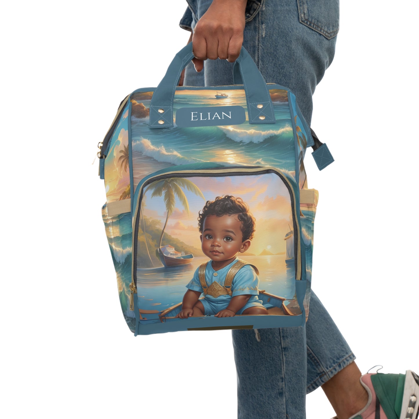 Elian Aruban Baby Bag – Ocean Sunset Adventure