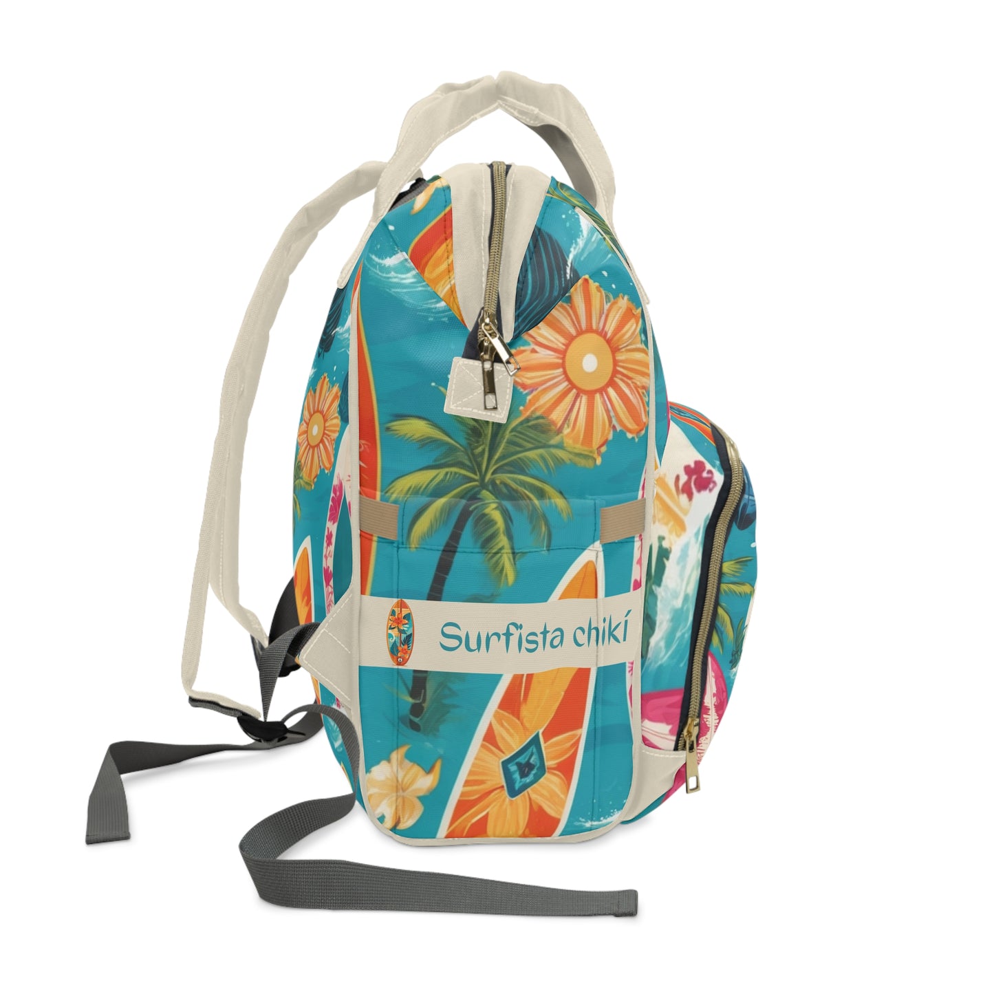 Boys Diaper Bag Personalized Aruba Baby Bag Surfboards Tropical Beach Waterproof Backpack