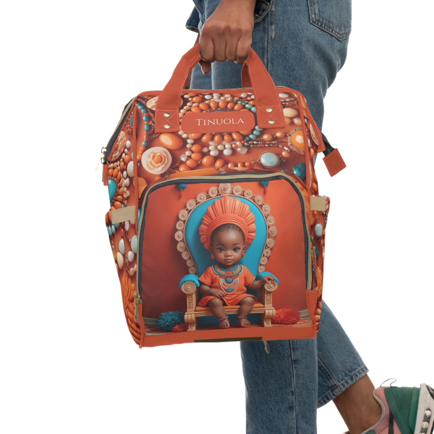 Girls African Diaper Bag – Yoruba Princess Tinuola
