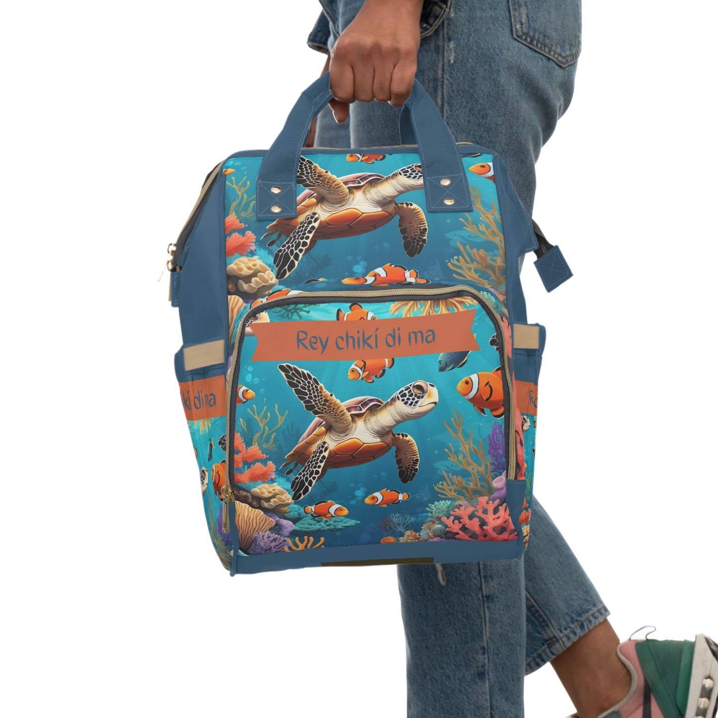 Boys Diaper Bag Personalized Aruba Baby Bag Sea Turtle Ocean Waterproof Backpack