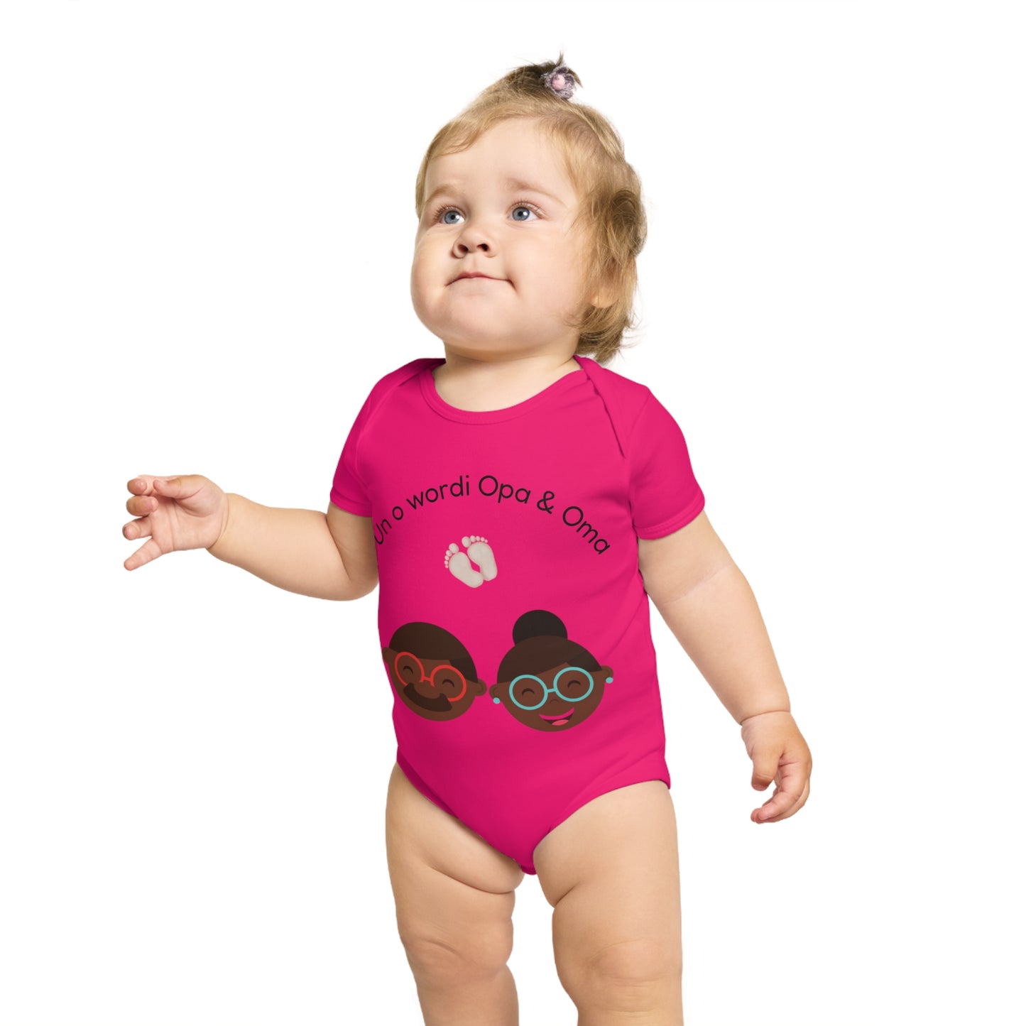 Baby Announcement Bodysuit Un o wordi Opa & Oma