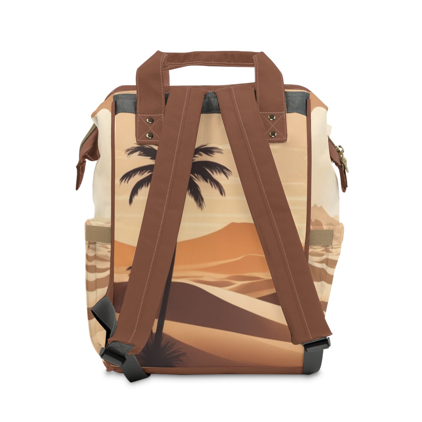 Boys Diaper Bag Personalized Arabic Baby Bag Roh Qalbi My Heart Desert Sunrise Design