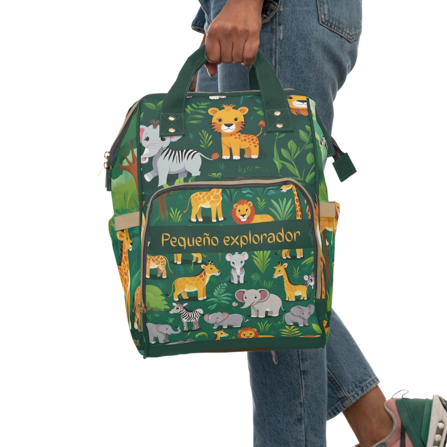 Boys Diaper Bag Personalized Aruba Baby Bag Safari Animal Little Explorer Waterproof Backpack