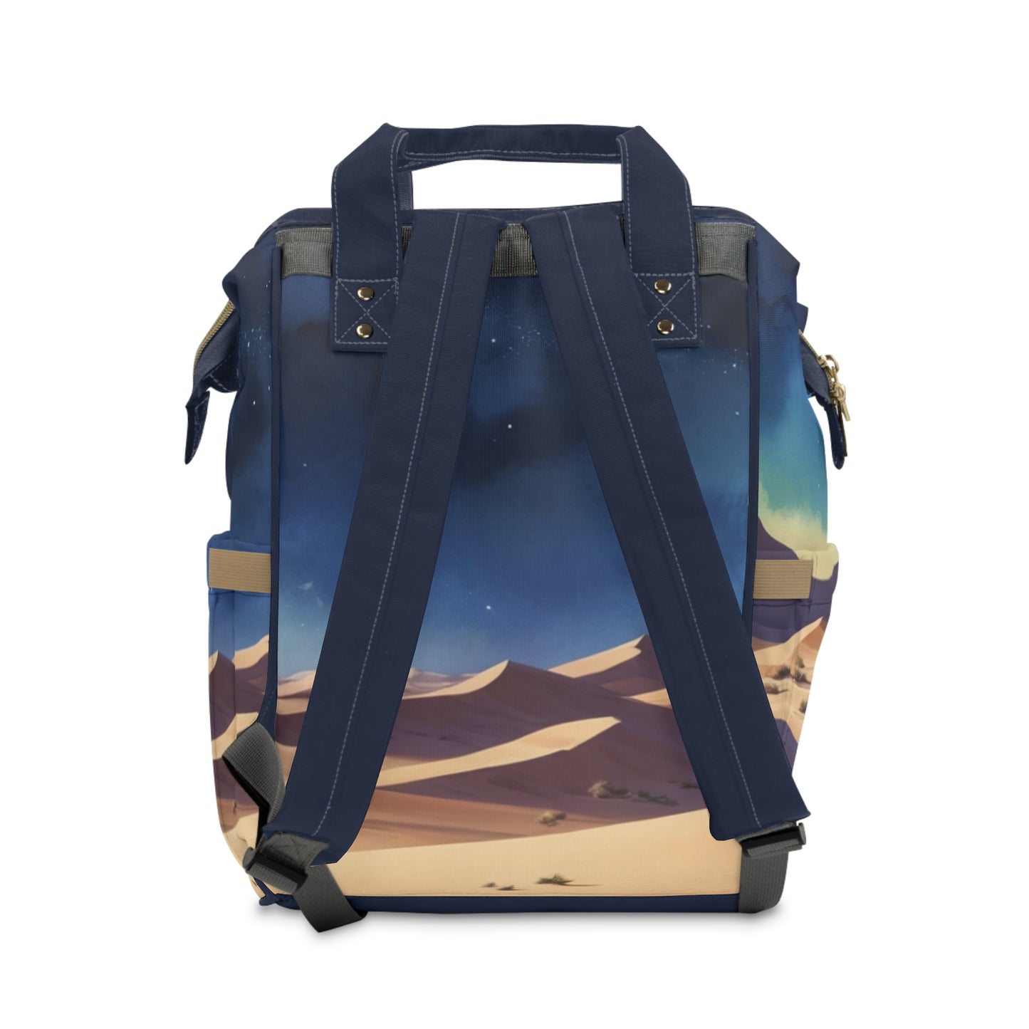 Boys Diaper Bag Personalized Arabic Baby Bag Habibi My Love Desert Night Blue and Gold Design