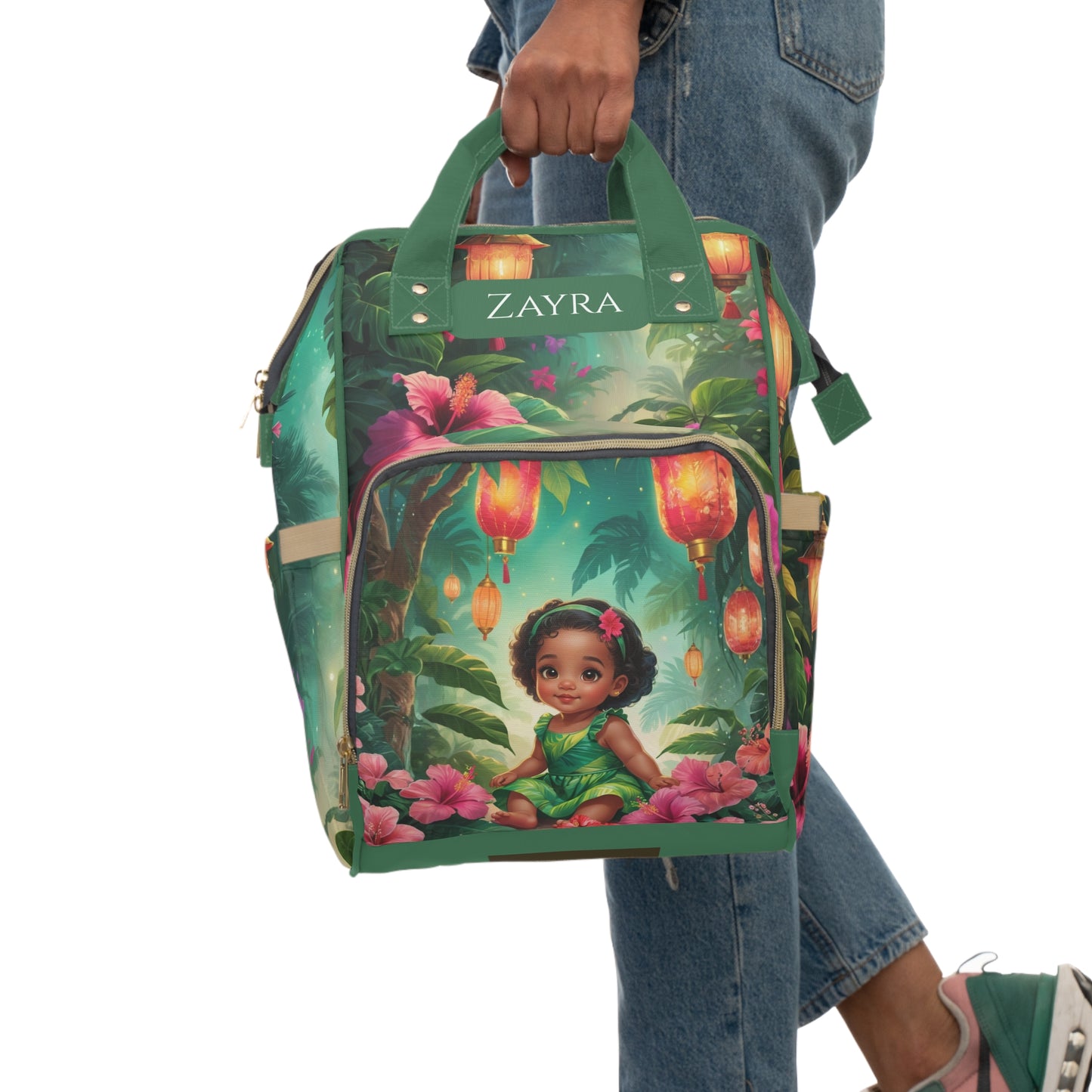 Zayra Aruban Baby Bag – Tropical Lantern Garden