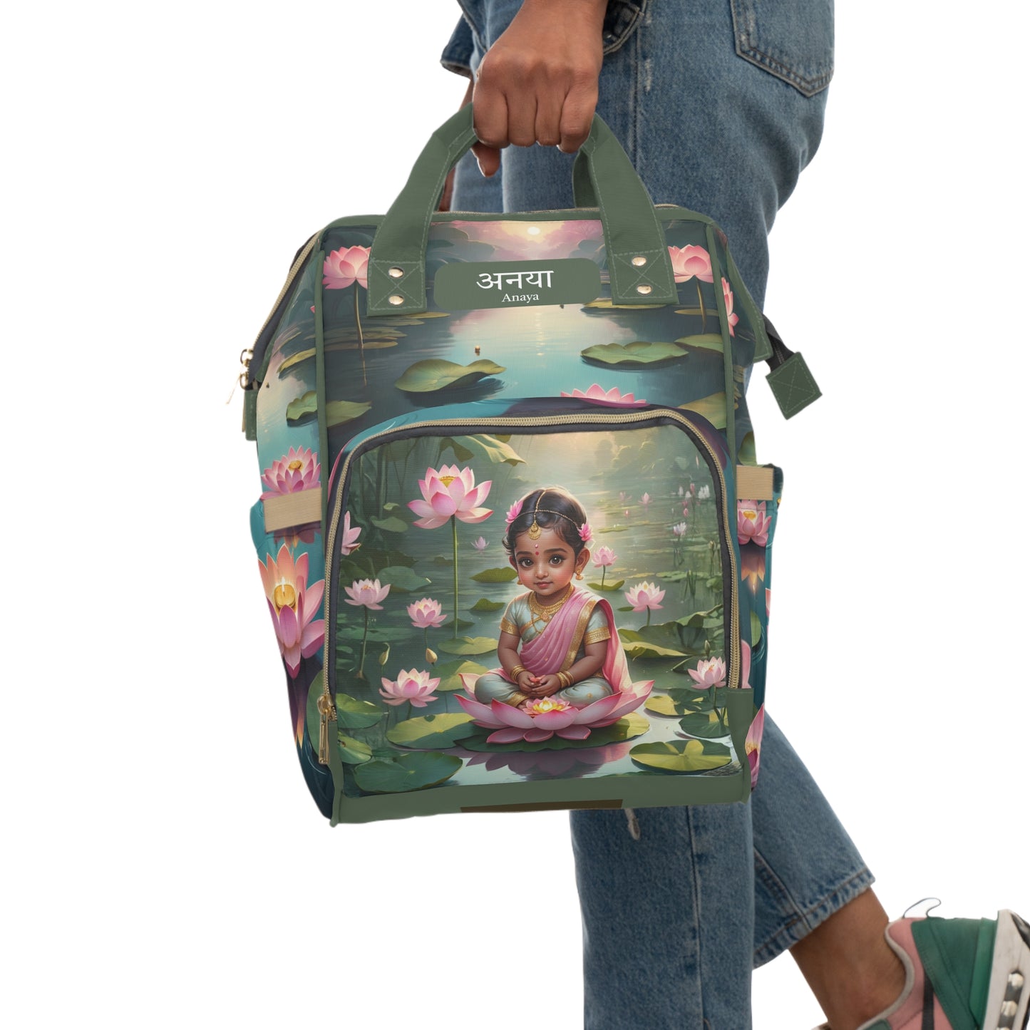 Anaya India Baby Bag – Lotus Princess, Free Personalization