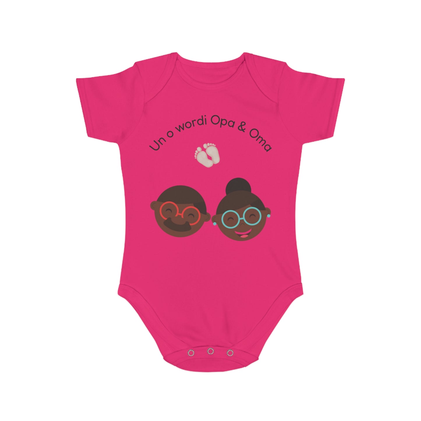 Baby Announcement Bodysuit Un o wordi Opa & Oma