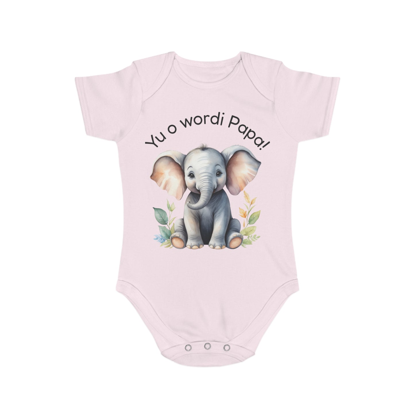 Baby Announcement Bodysuit Yu o wordi Papa Surinamese