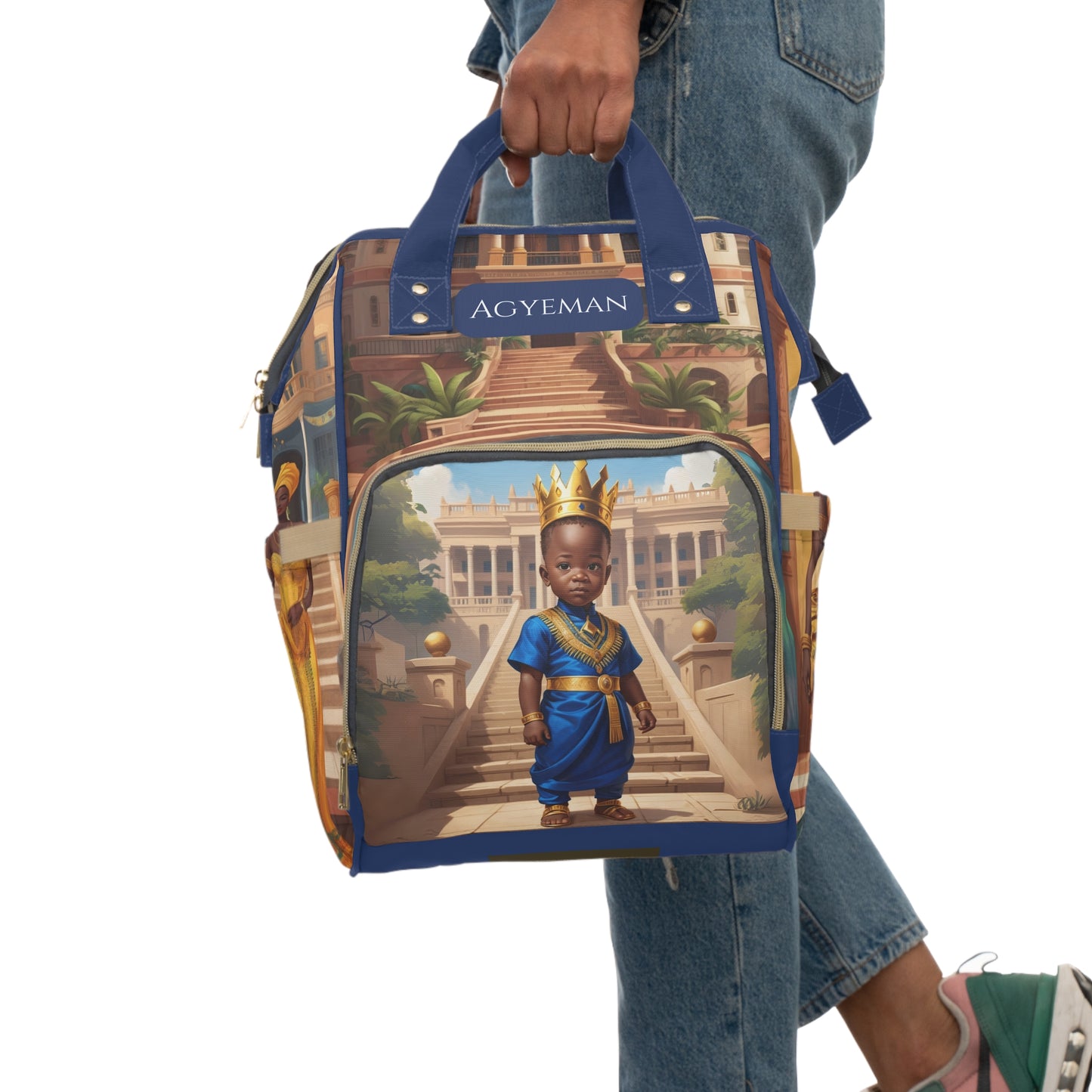 Boys Ghanaian Kente – Royal Throne Prince Diaper Bag (Agyeman Edition)