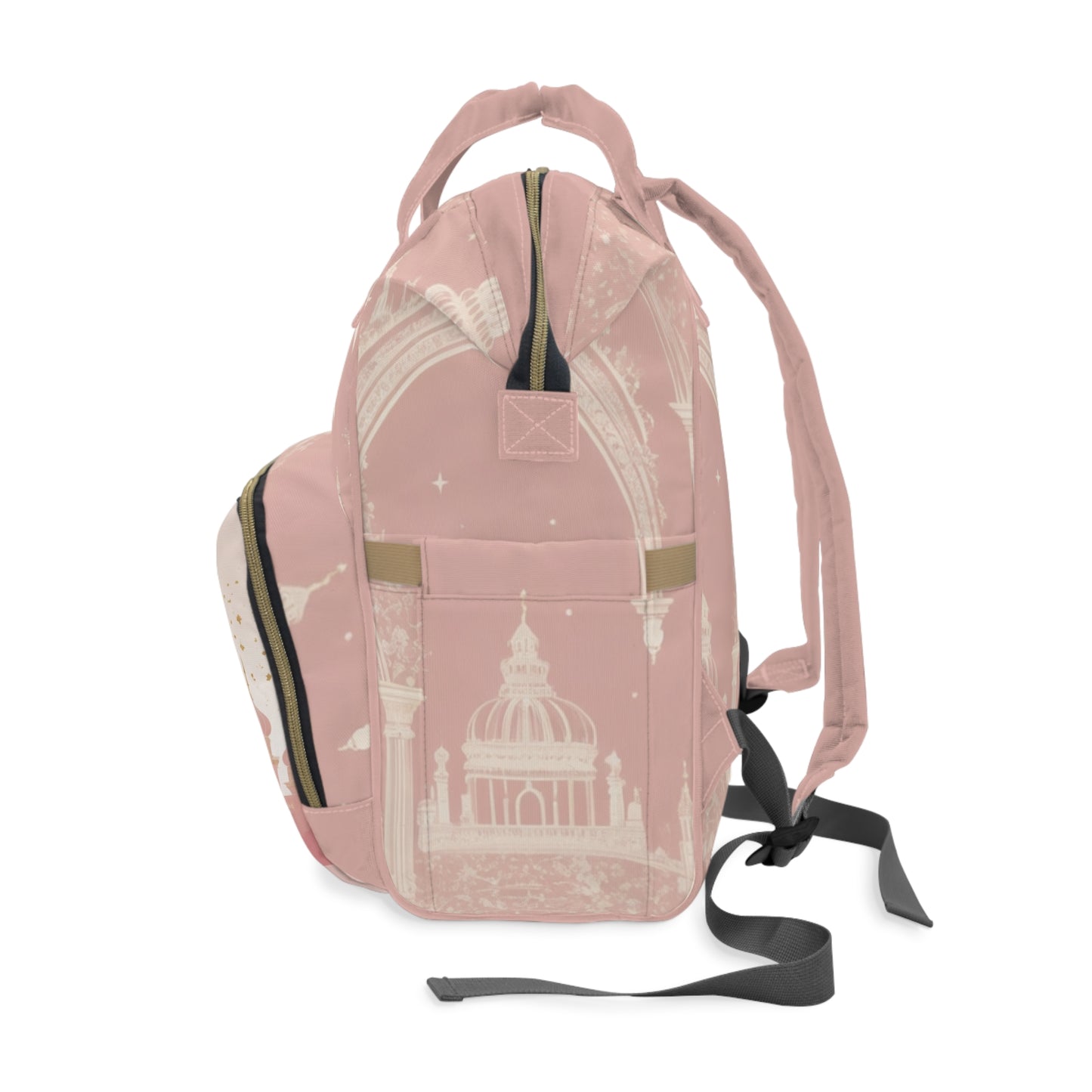 Girls Diaper Bag Personalized Arabic Baby Bag Amira Princess Pink Design