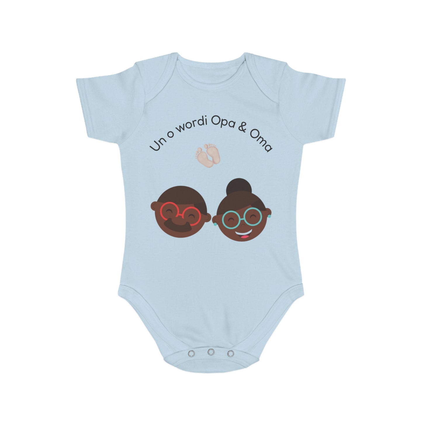 Baby Announcement Bodysuit Un o wordi Opa & Oma