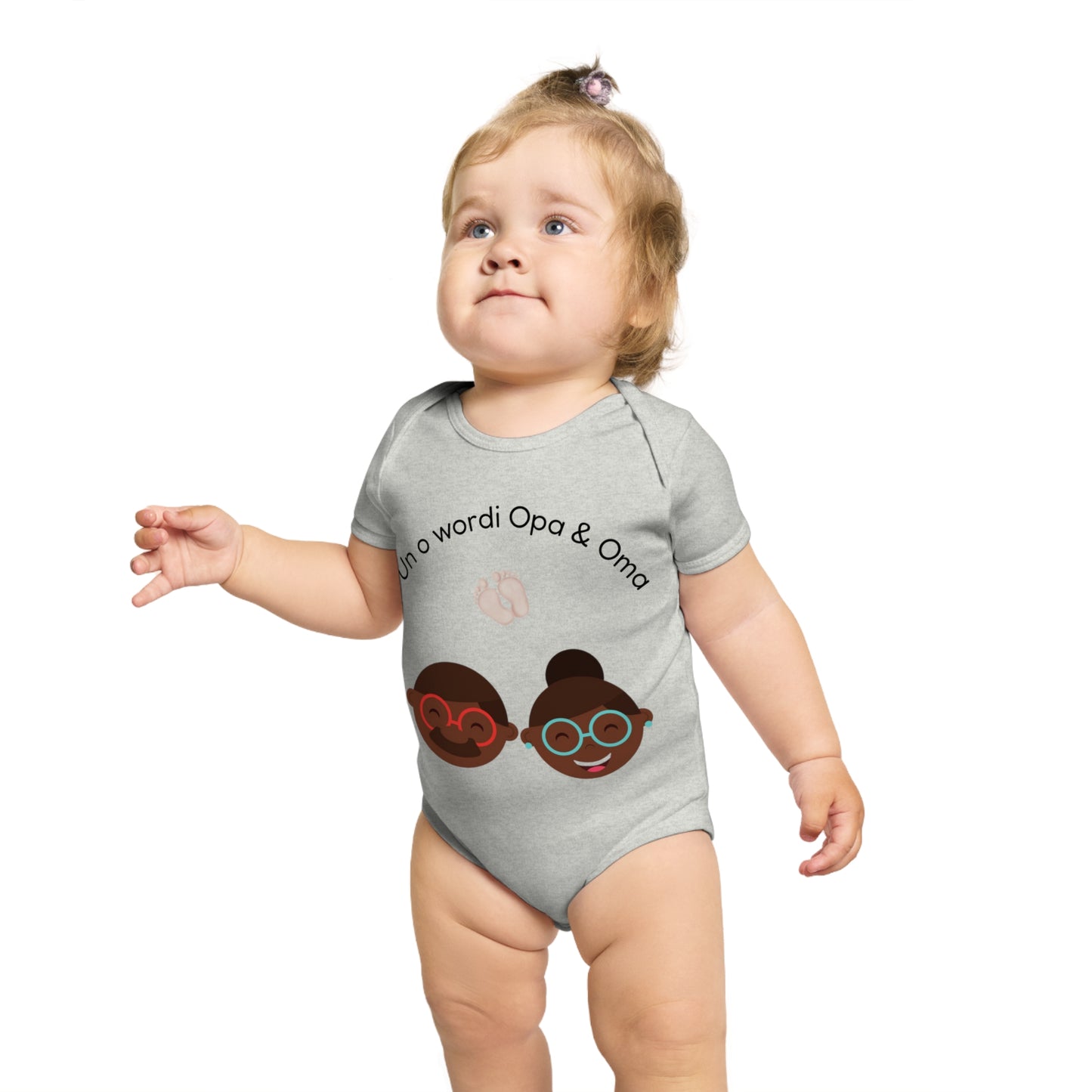 Baby Announcement Bodysuit Un o wordi Opa & Oma