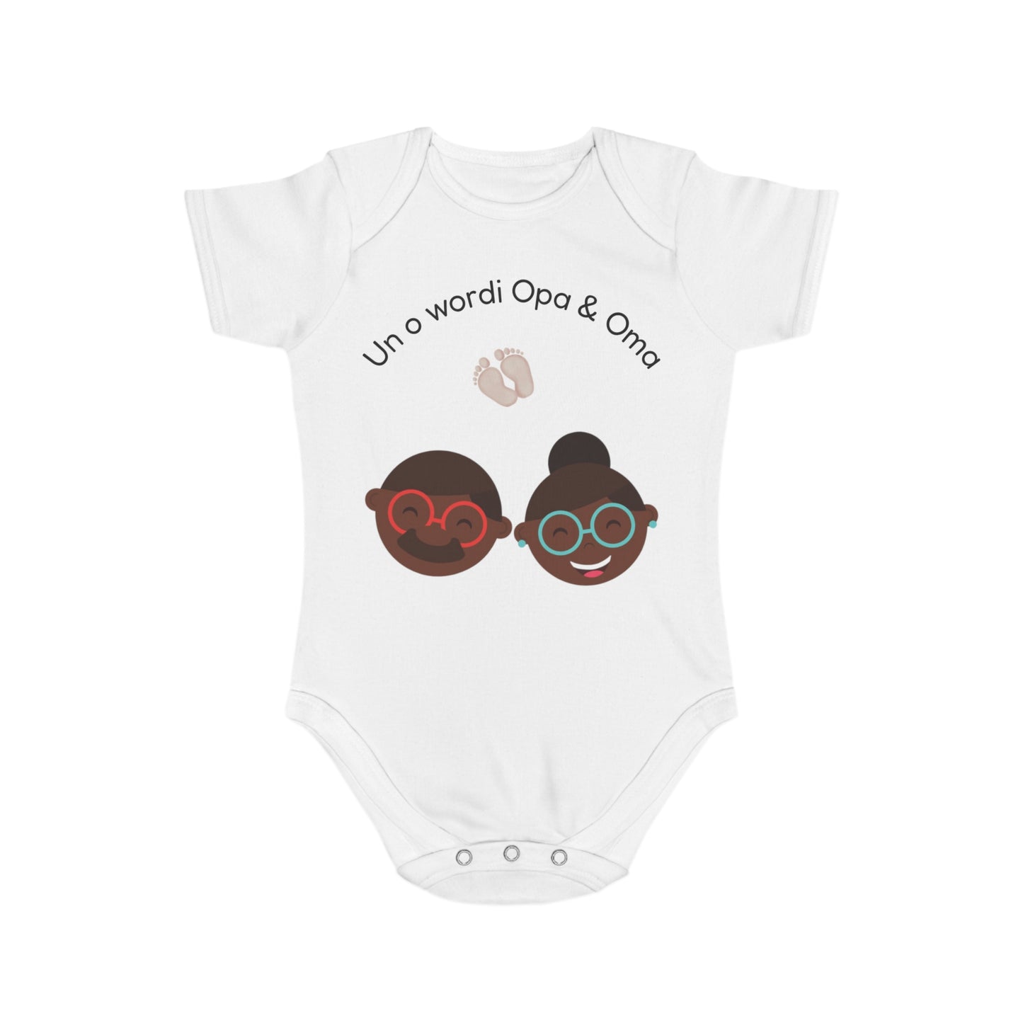 Baby Announcement Bodysuit Un o wordi Opa & Oma