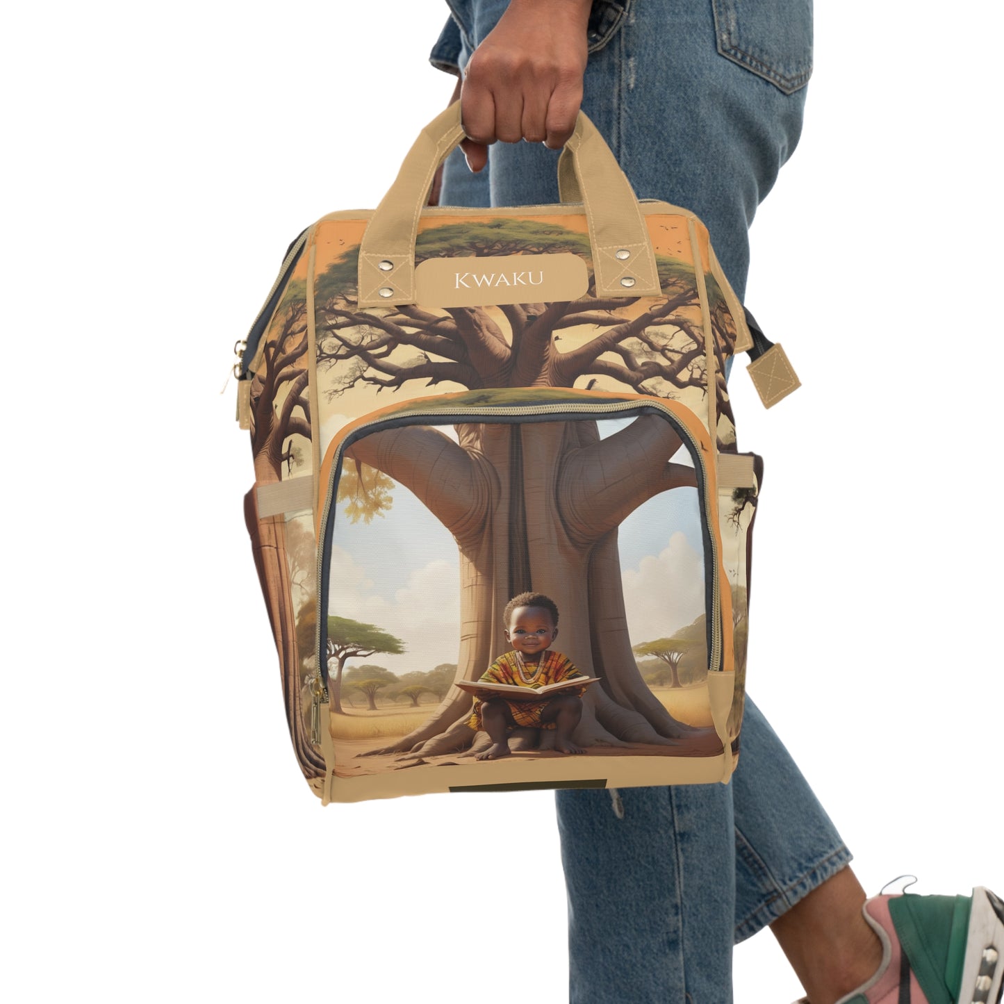 Boys Ghanaian Kente – Baobab Prince Diaper Bag (Kwaku Edition)